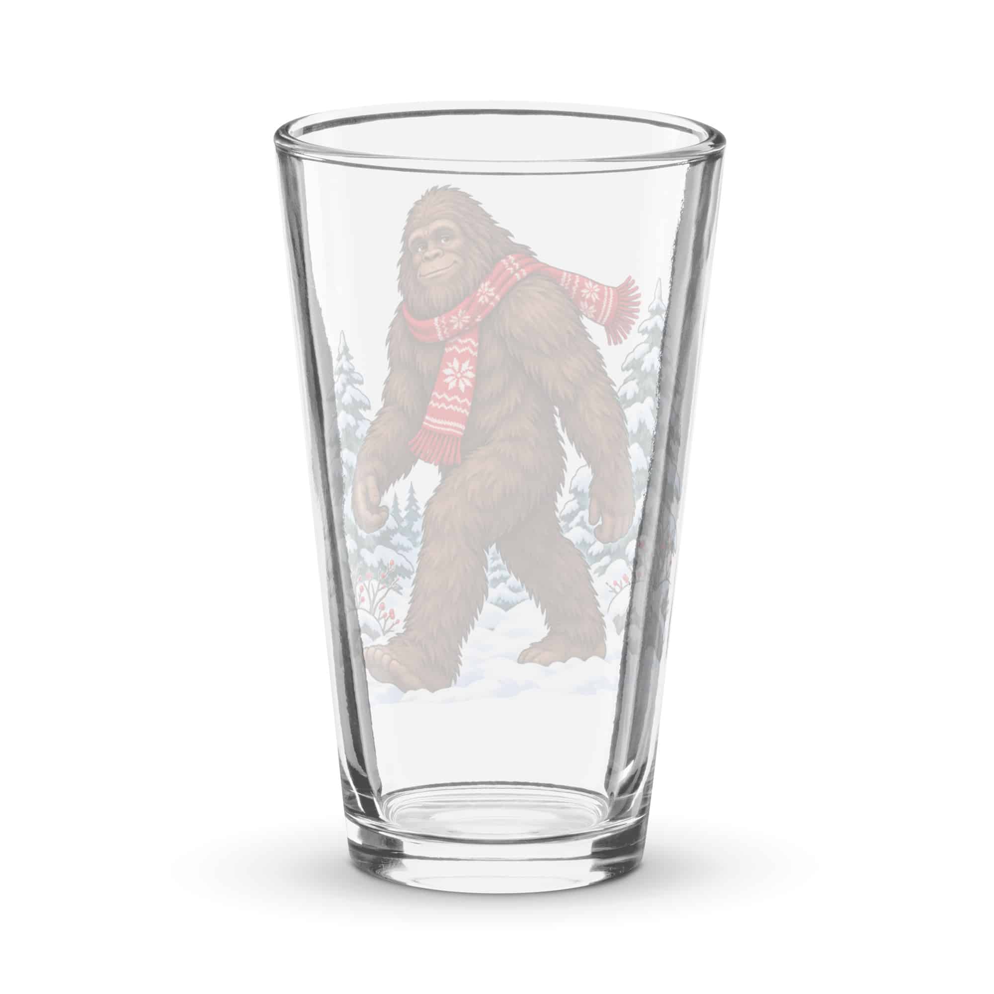 Winter Woods Bigfoot Pint Glass