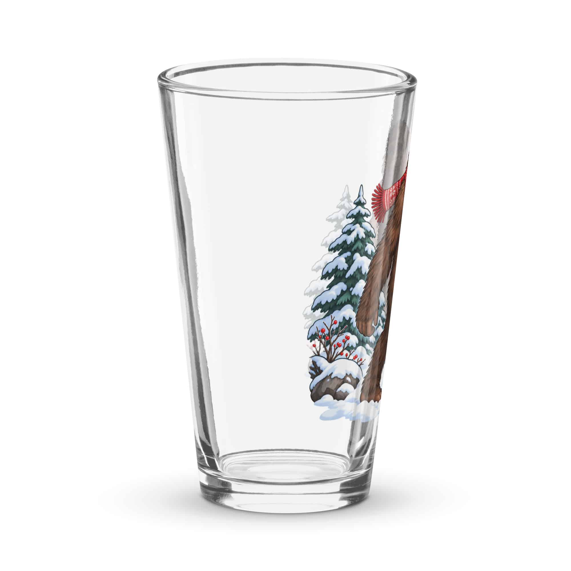 Winter Woods Bigfoot Pint Glass