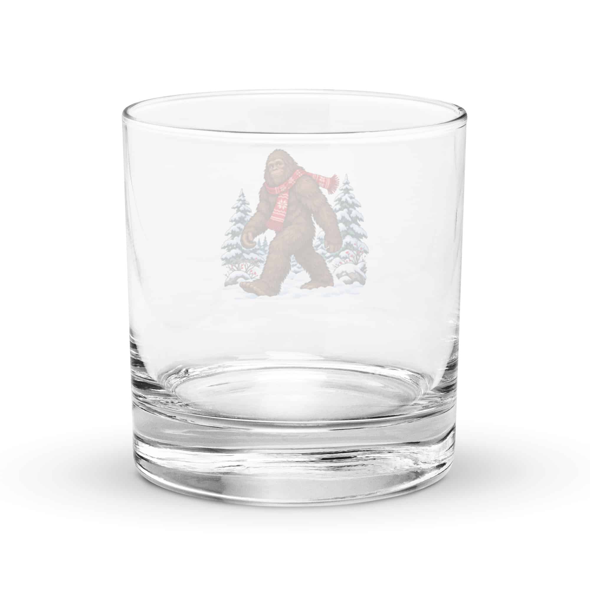 Winter Woods Bigfoot Rocks Glass