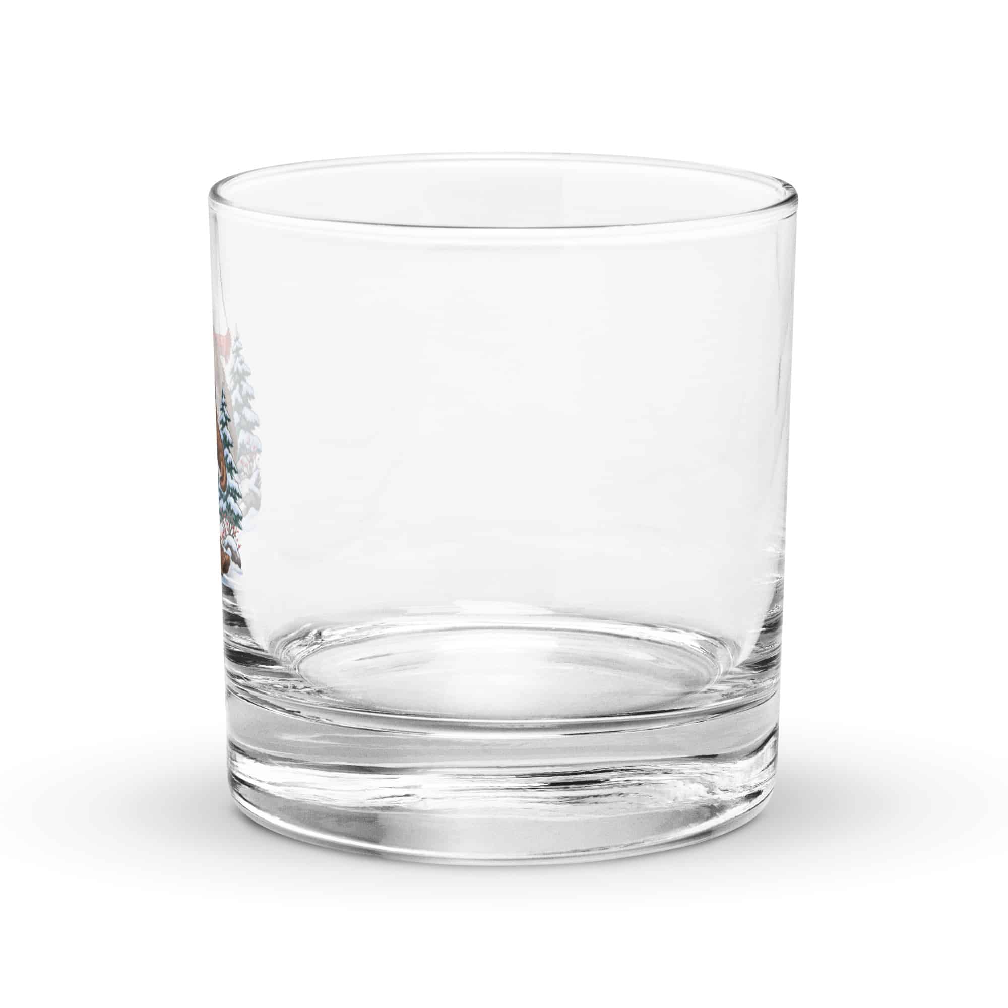 Winter Woods Bigfoot Rocks Glass