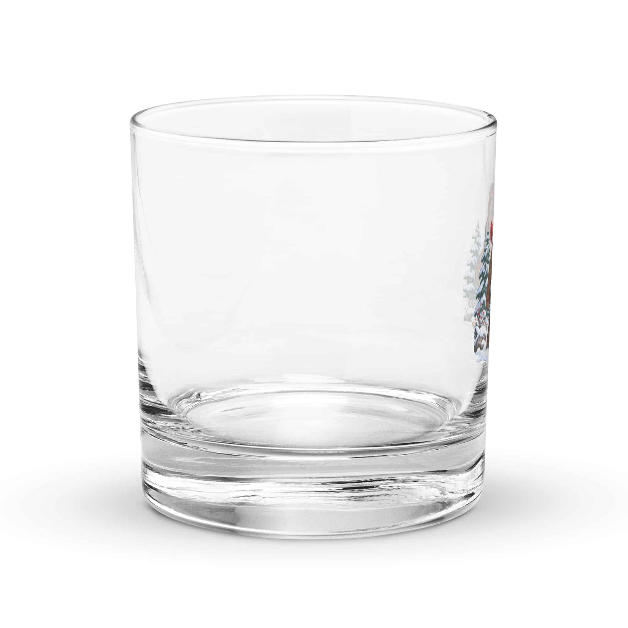Winter Woods Bigfoot Rocks Glass