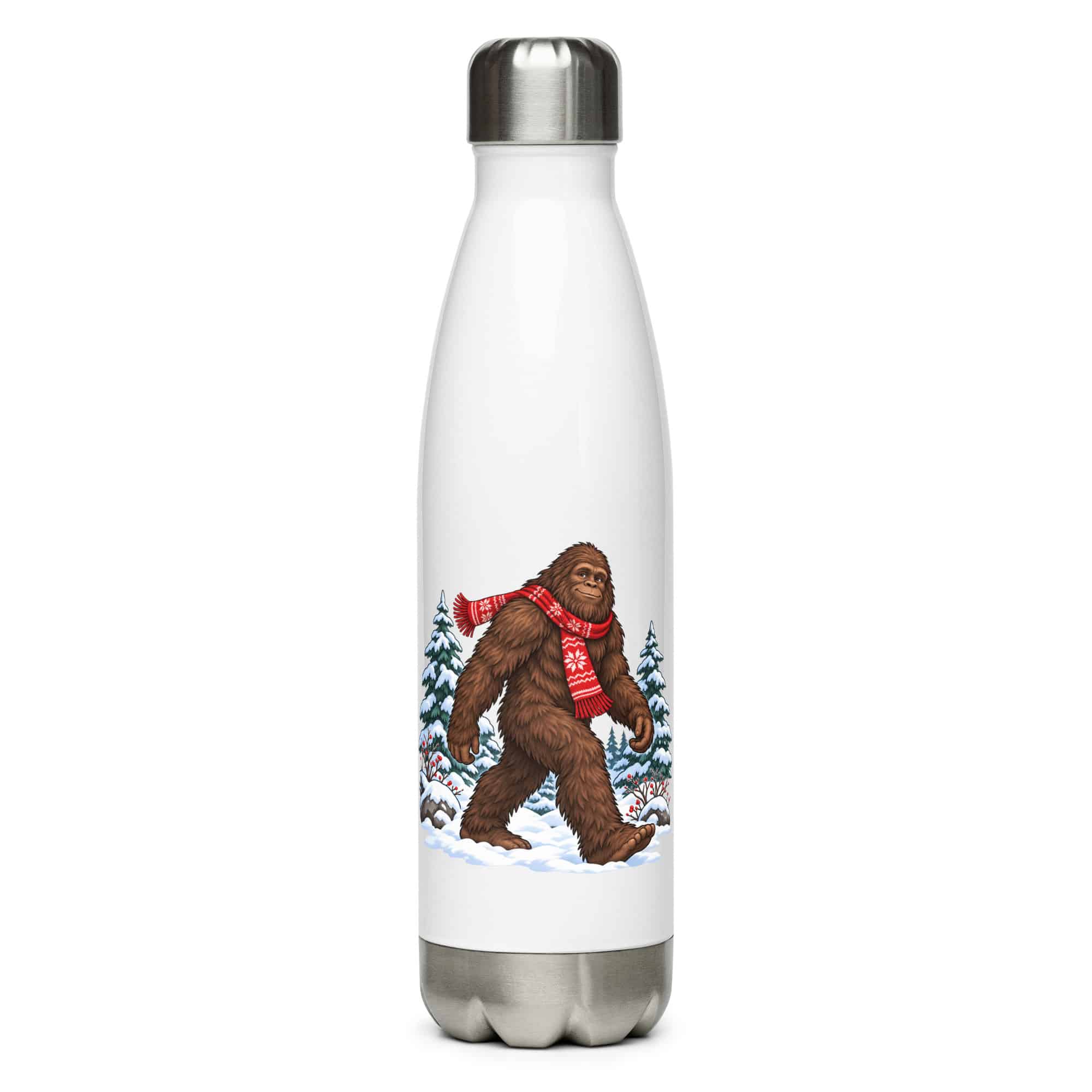 Winter Woods Bigfoot Water Bottle