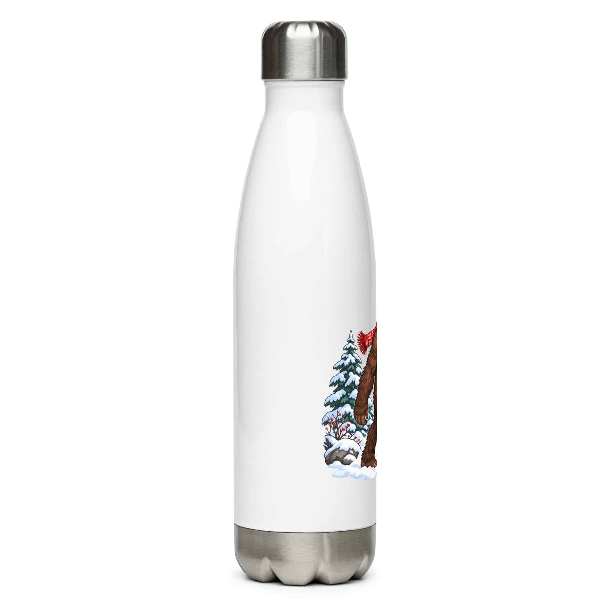 Winter Woods Bigfoot Water Bottle