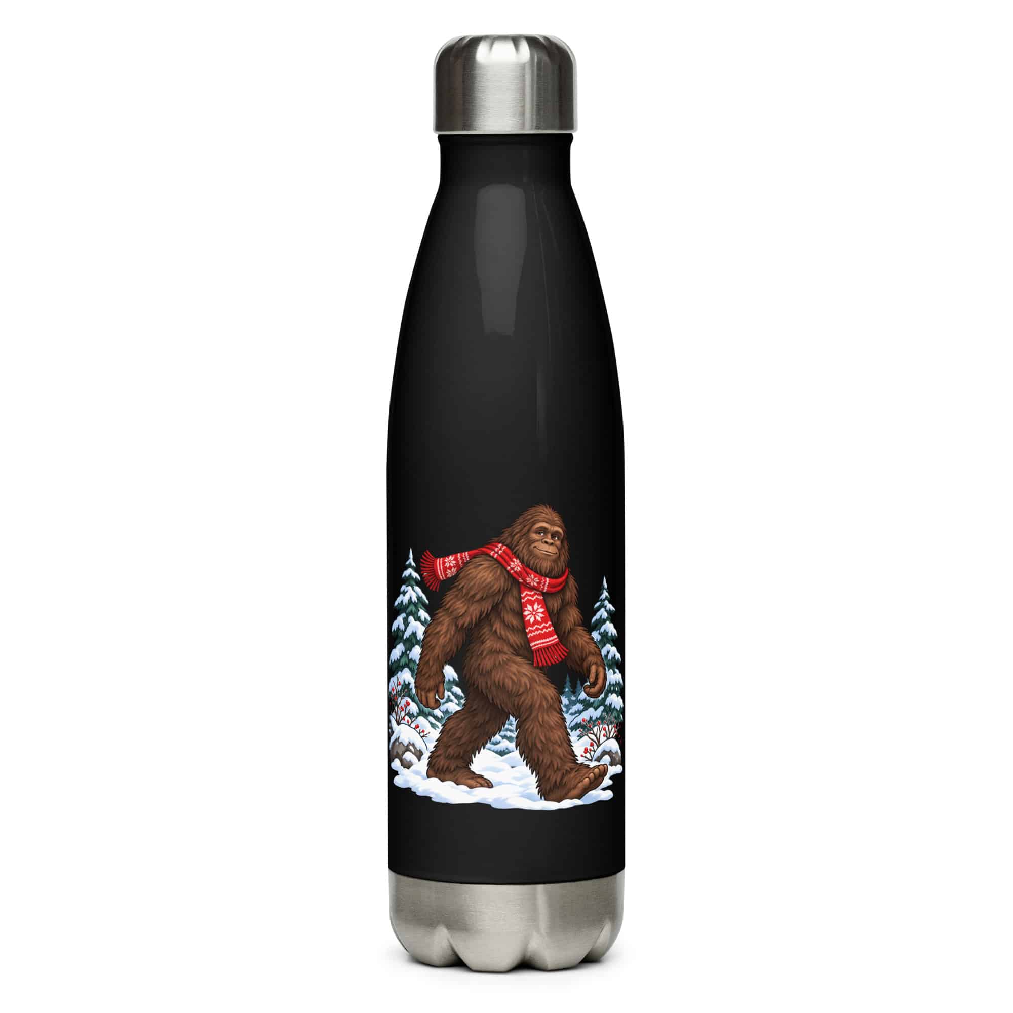 Winter Woods Bigfoot Water Bottle