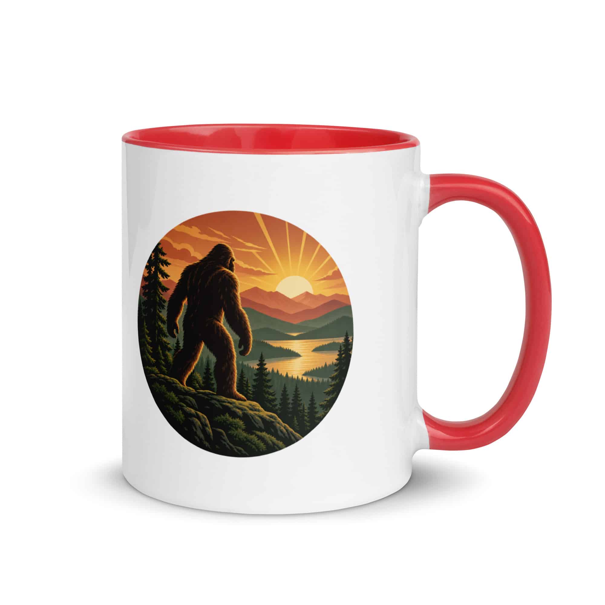 Sunrise Bigfoot Color Inside Mug