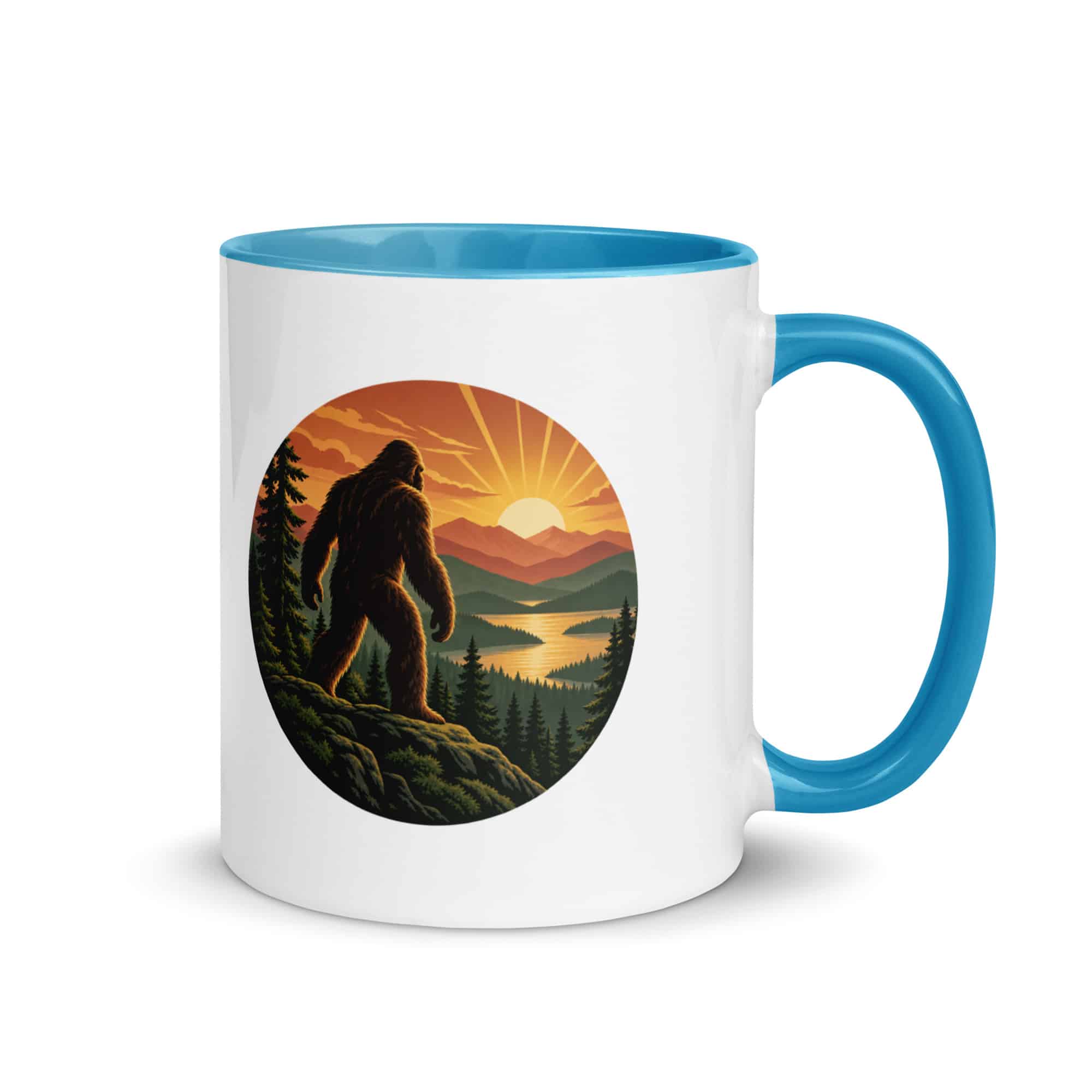 Sunrise Bigfoot Color Inside Mug