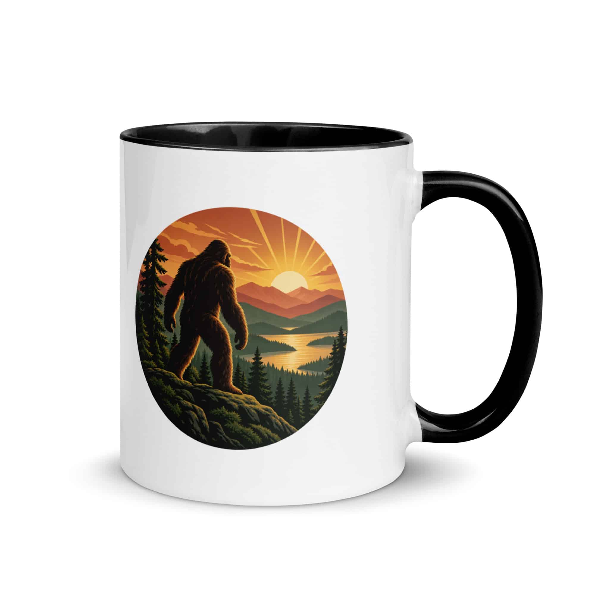 Sunrise Bigfoot Color Inside Mug