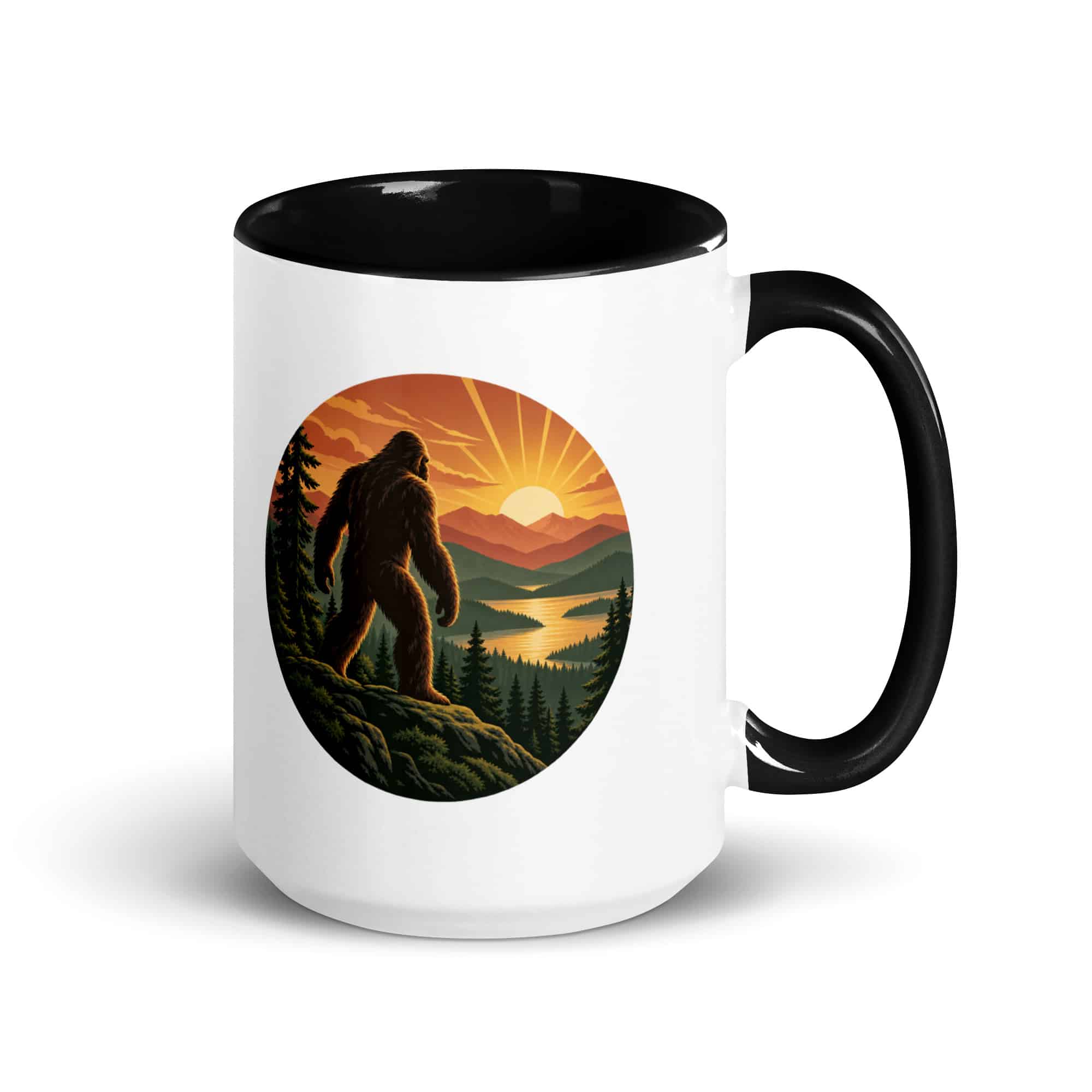 Sunrise Bigfoot Color Inside Mug