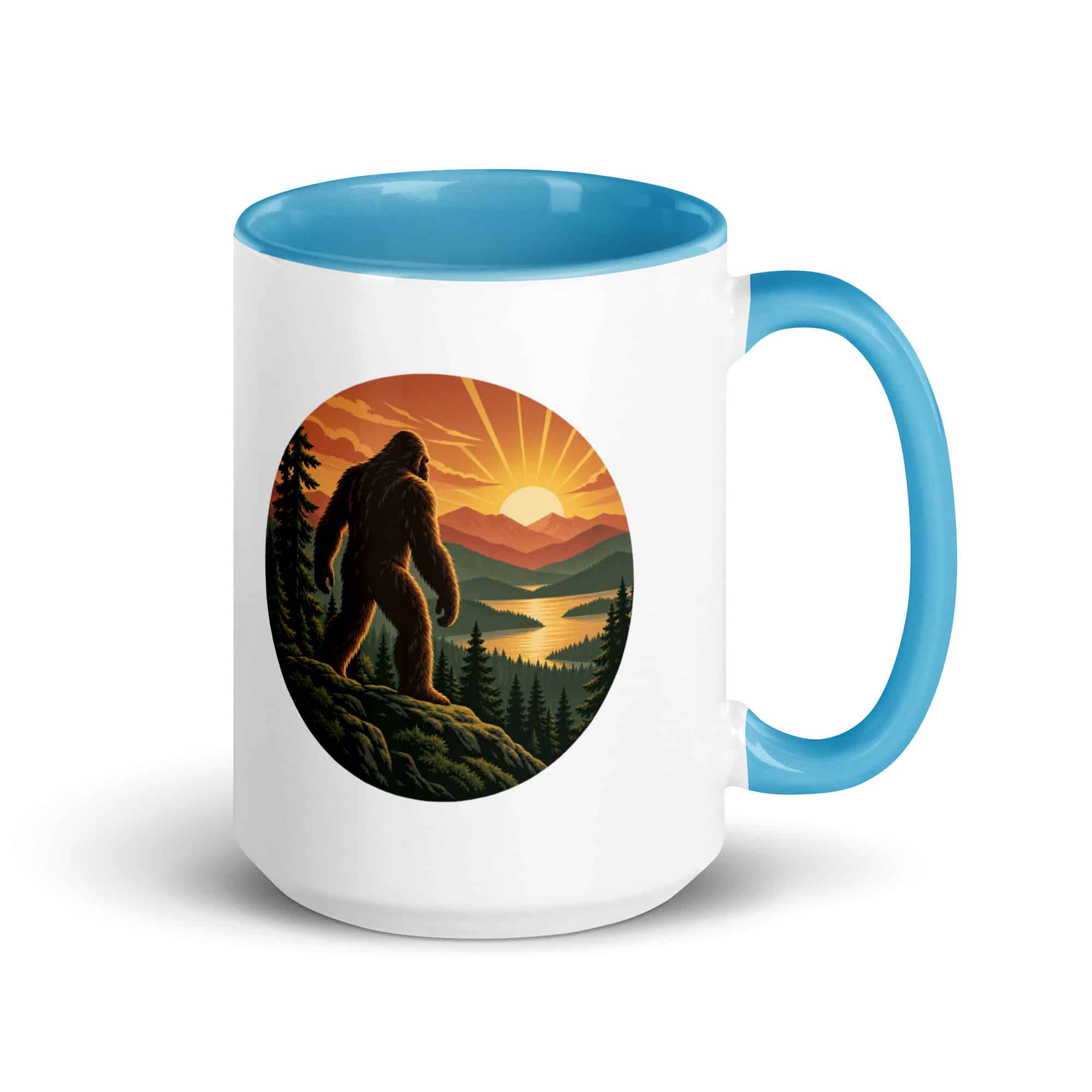 Sunrise Bigfoot Color Inside Mug