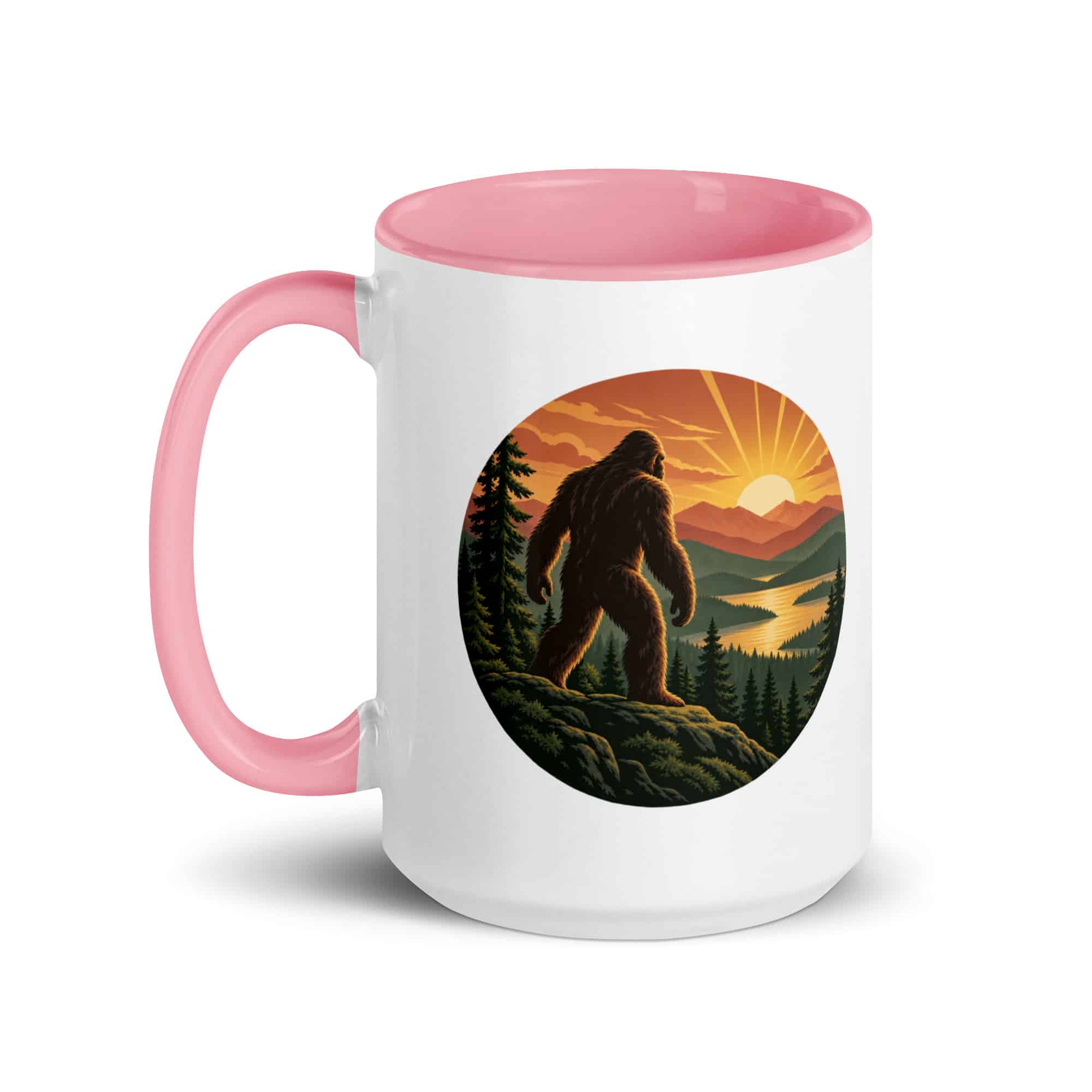 Sunrise Bigfoot Color Inside Mug