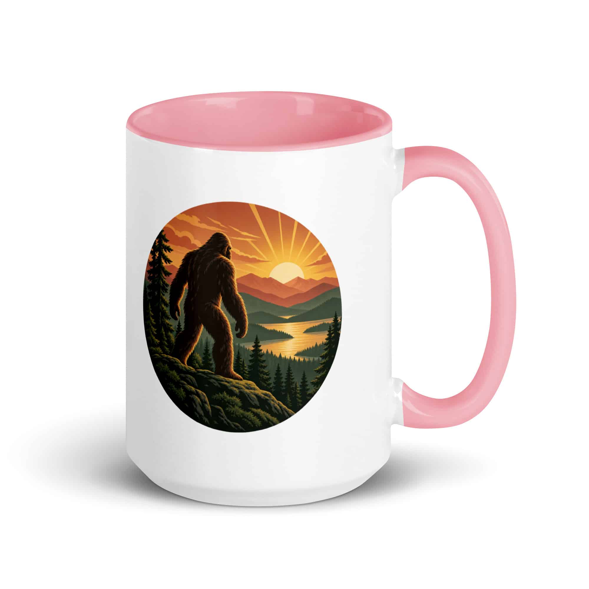 Sunrise Bigfoot Color Inside Mug