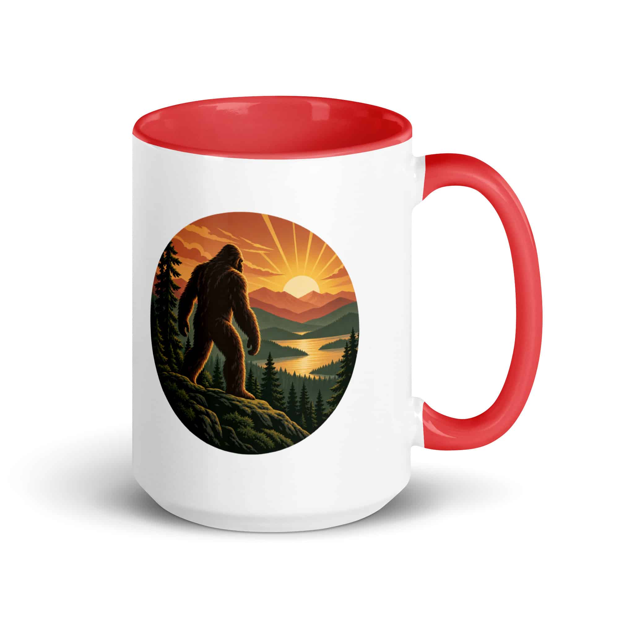 Sunrise Bigfoot Color Inside Mug