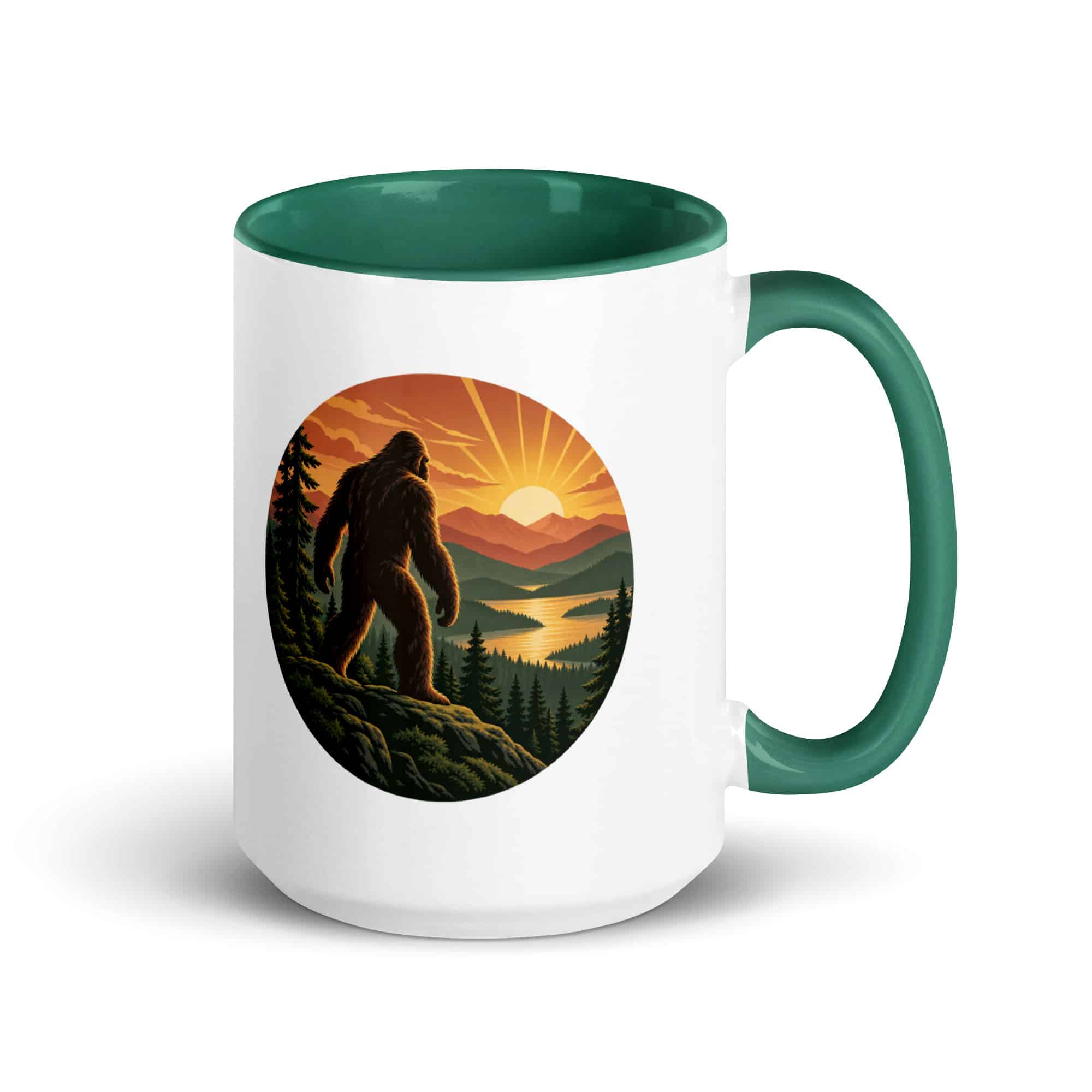 Sunrise Bigfoot Color Inside Mug