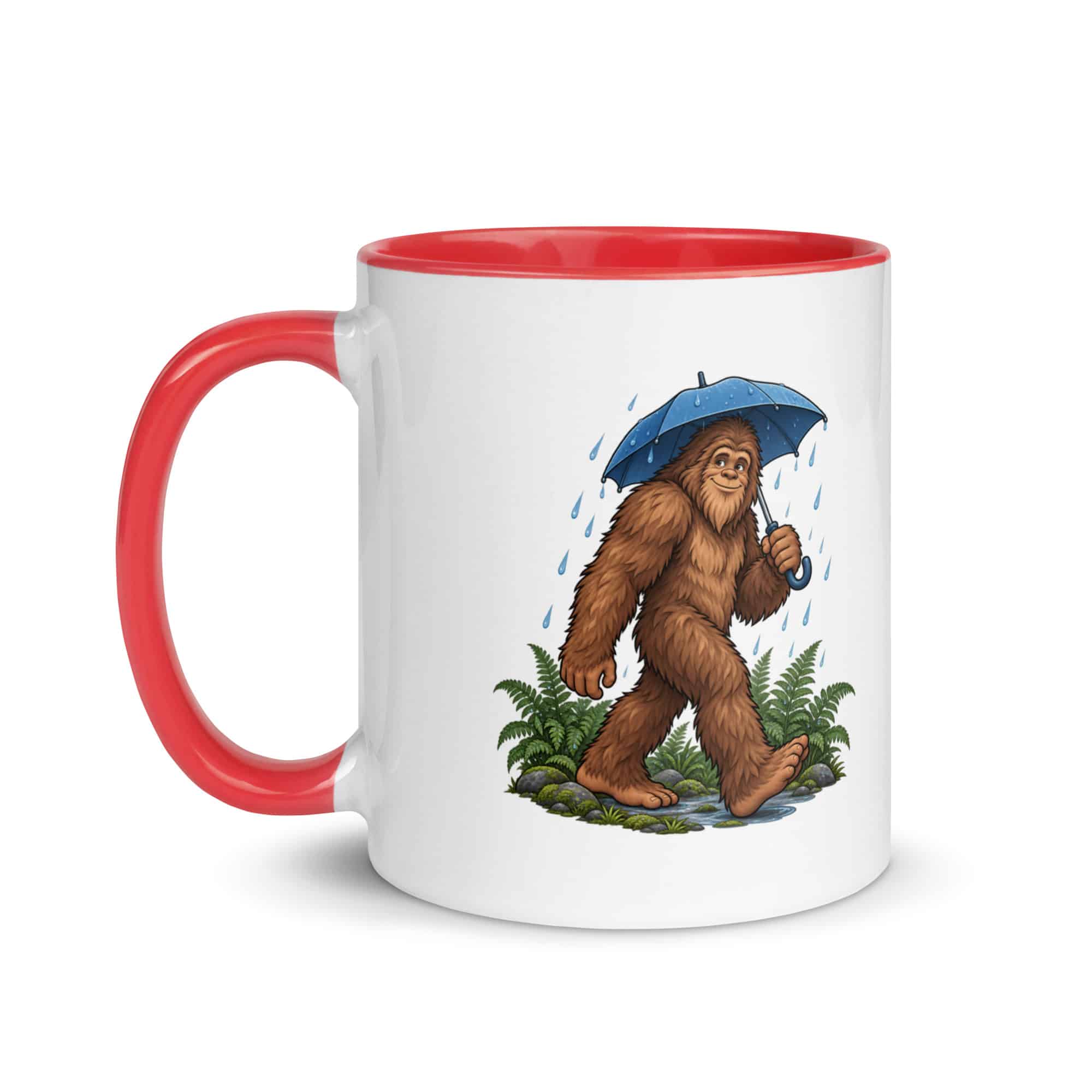 Rainy Trail Bigfoot Color Inside Mug