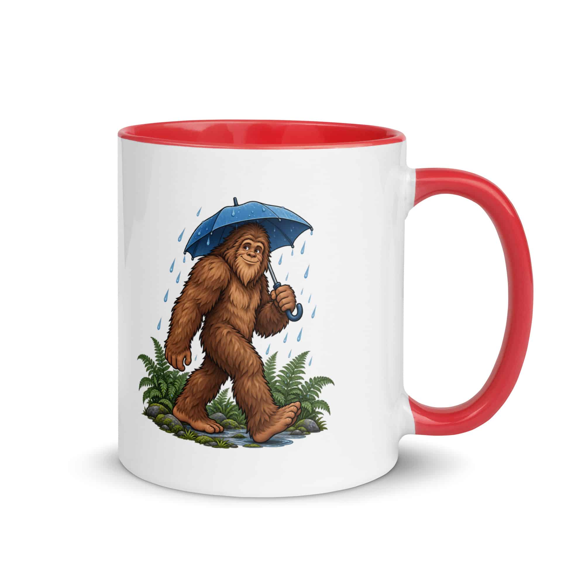 Rainy Trail Bigfoot Color Inside Mug