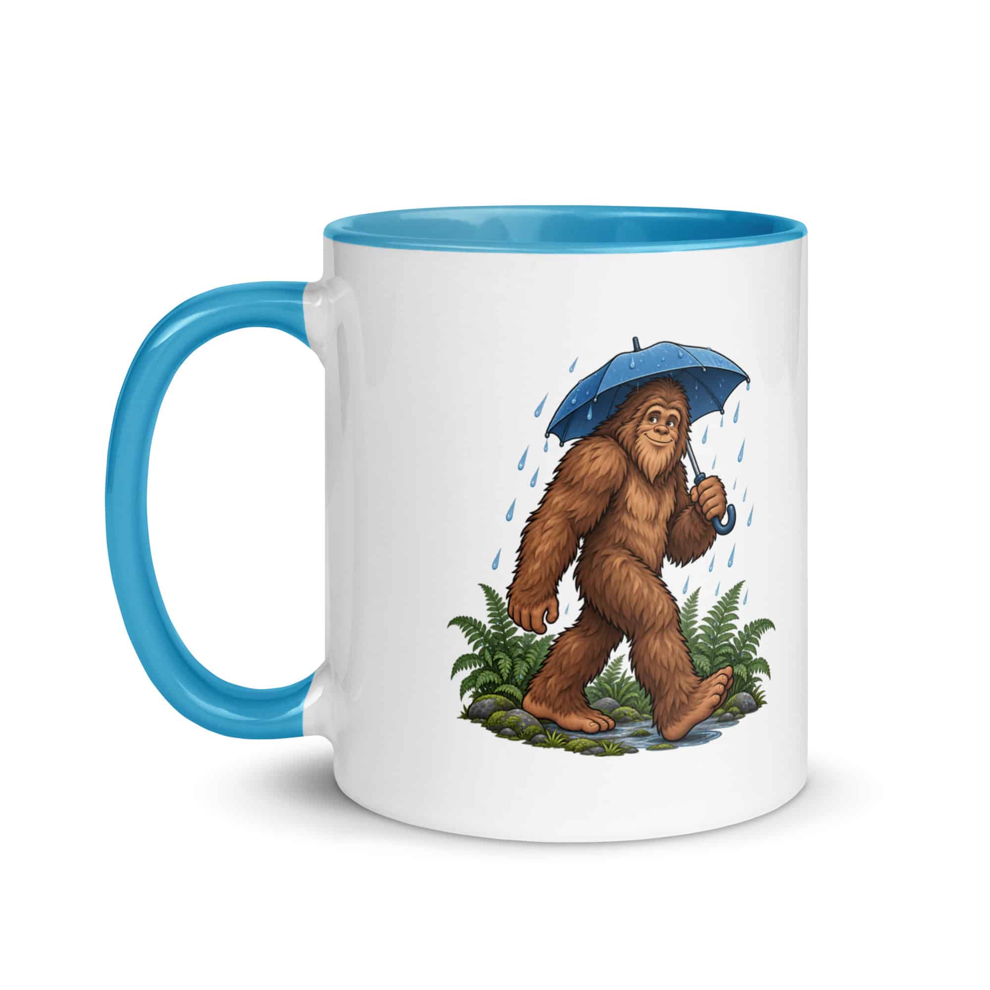 Rainy Trail Bigfoot Color Inside Mug