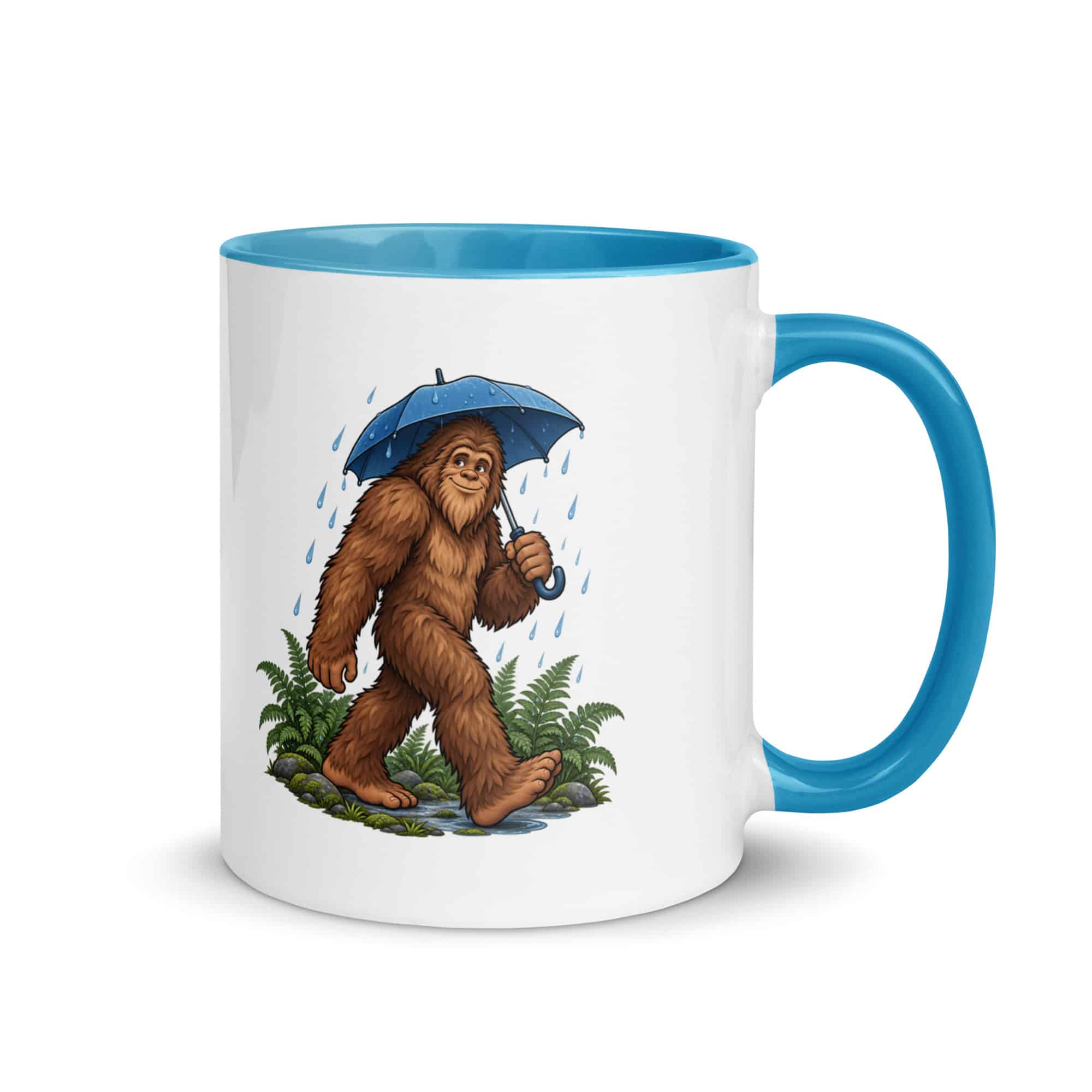 Rainy Trail Bigfoot Color Inside Mug