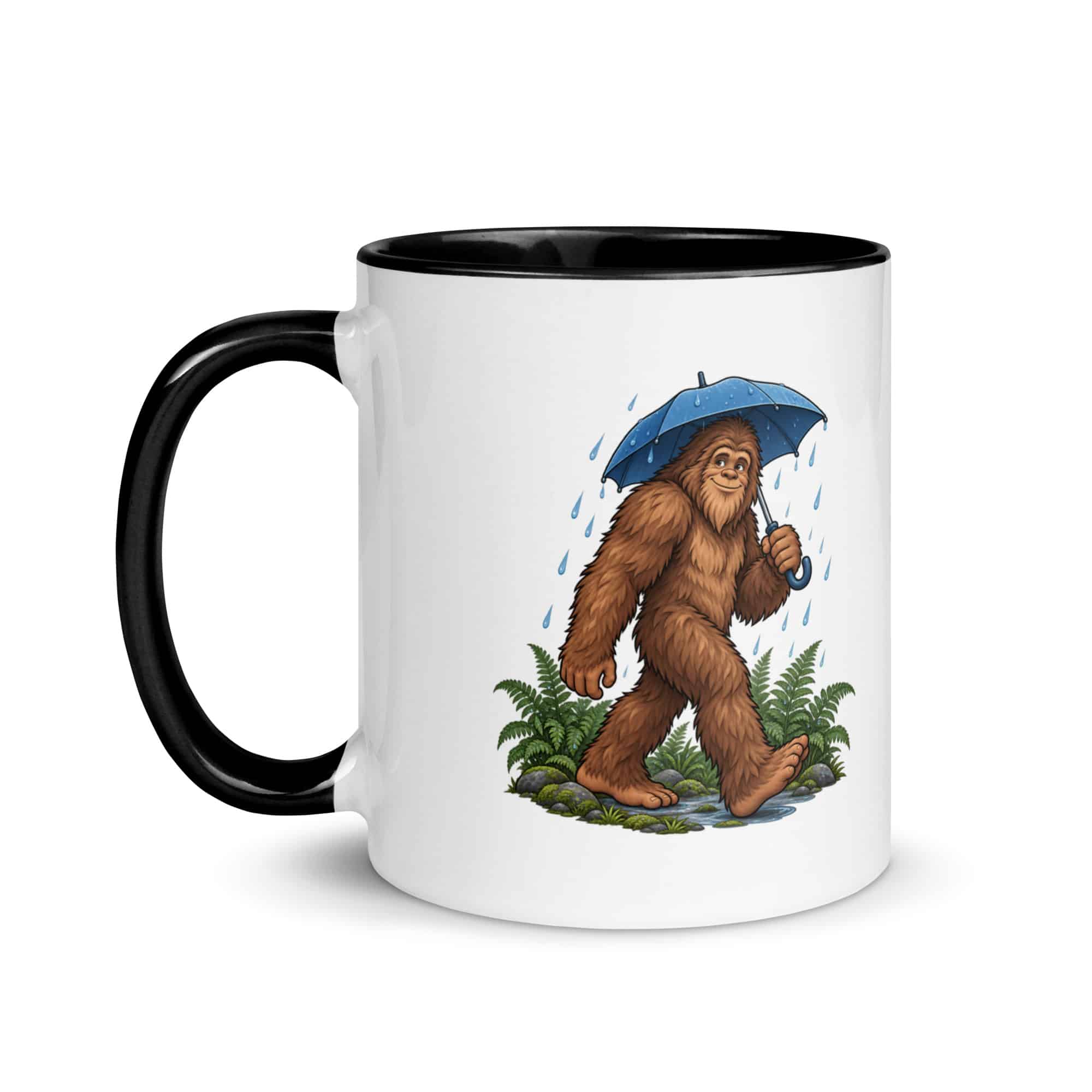 Rainy Trail Bigfoot Color Inside Mug