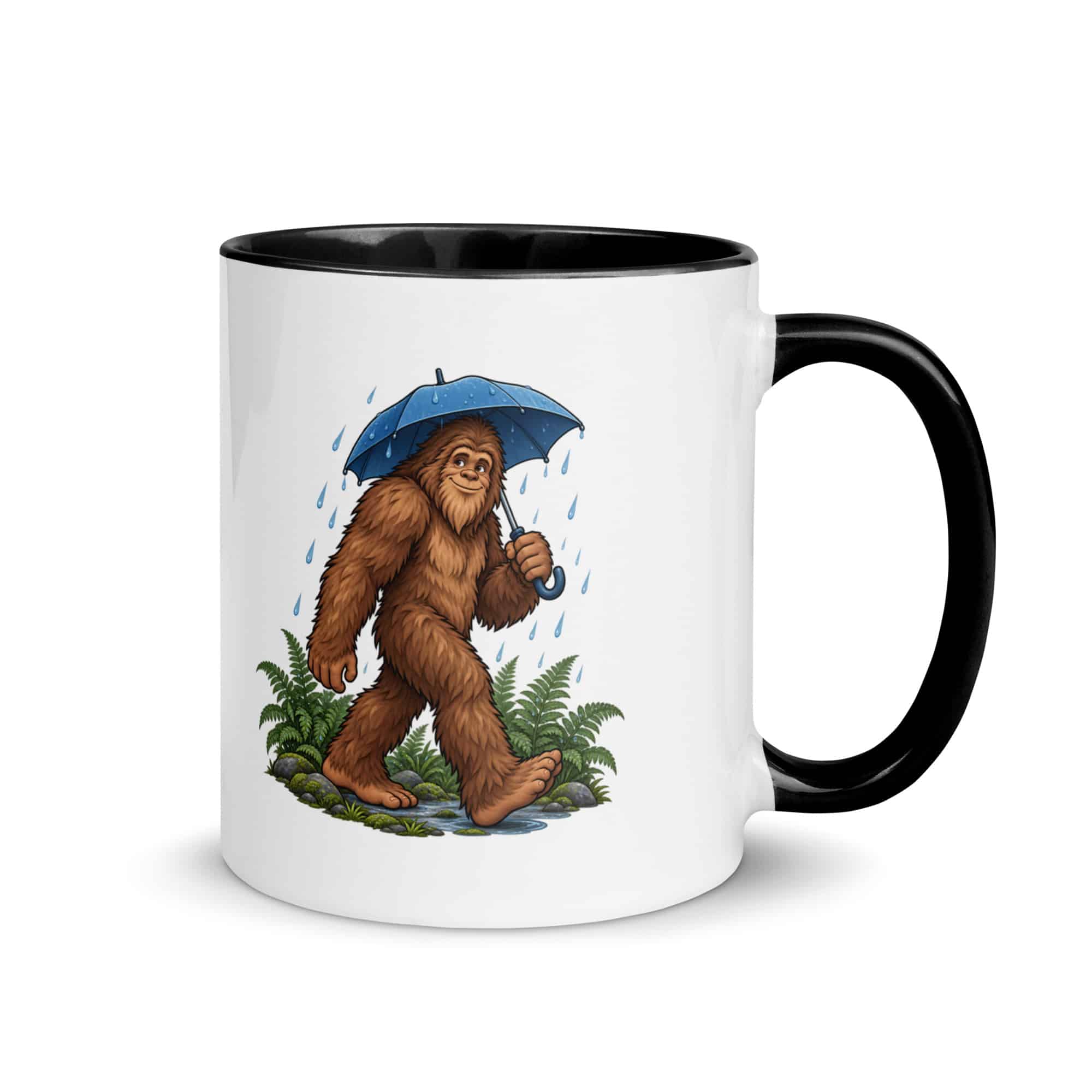 Rainy Trail Bigfoot Color Inside Mug