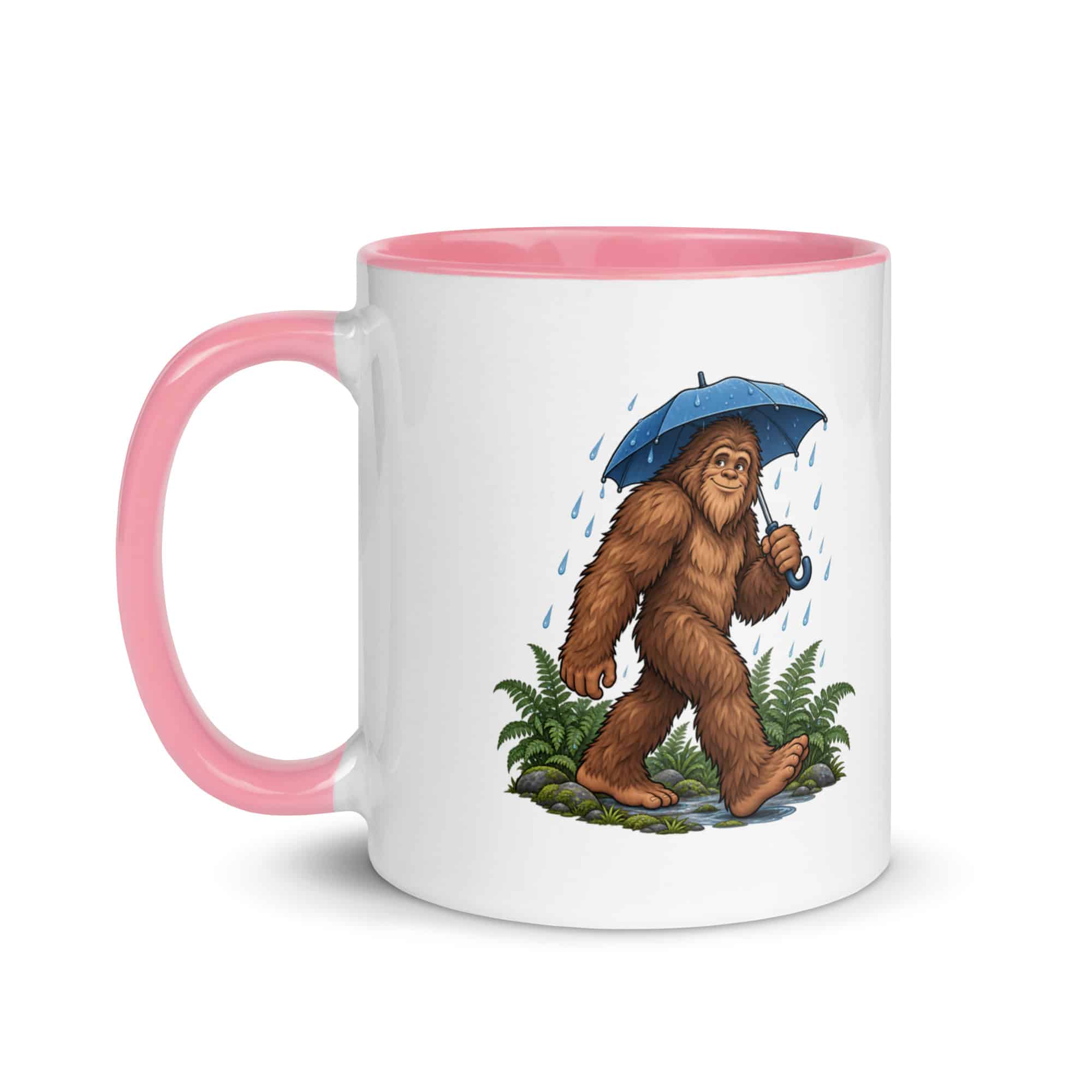 Rainy Trail Bigfoot Color Inside Mug
