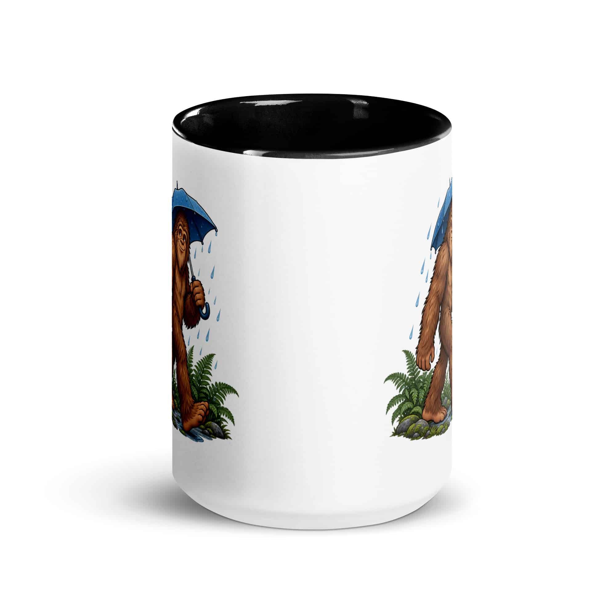 Rainy Trail Bigfoot Color Inside Mug