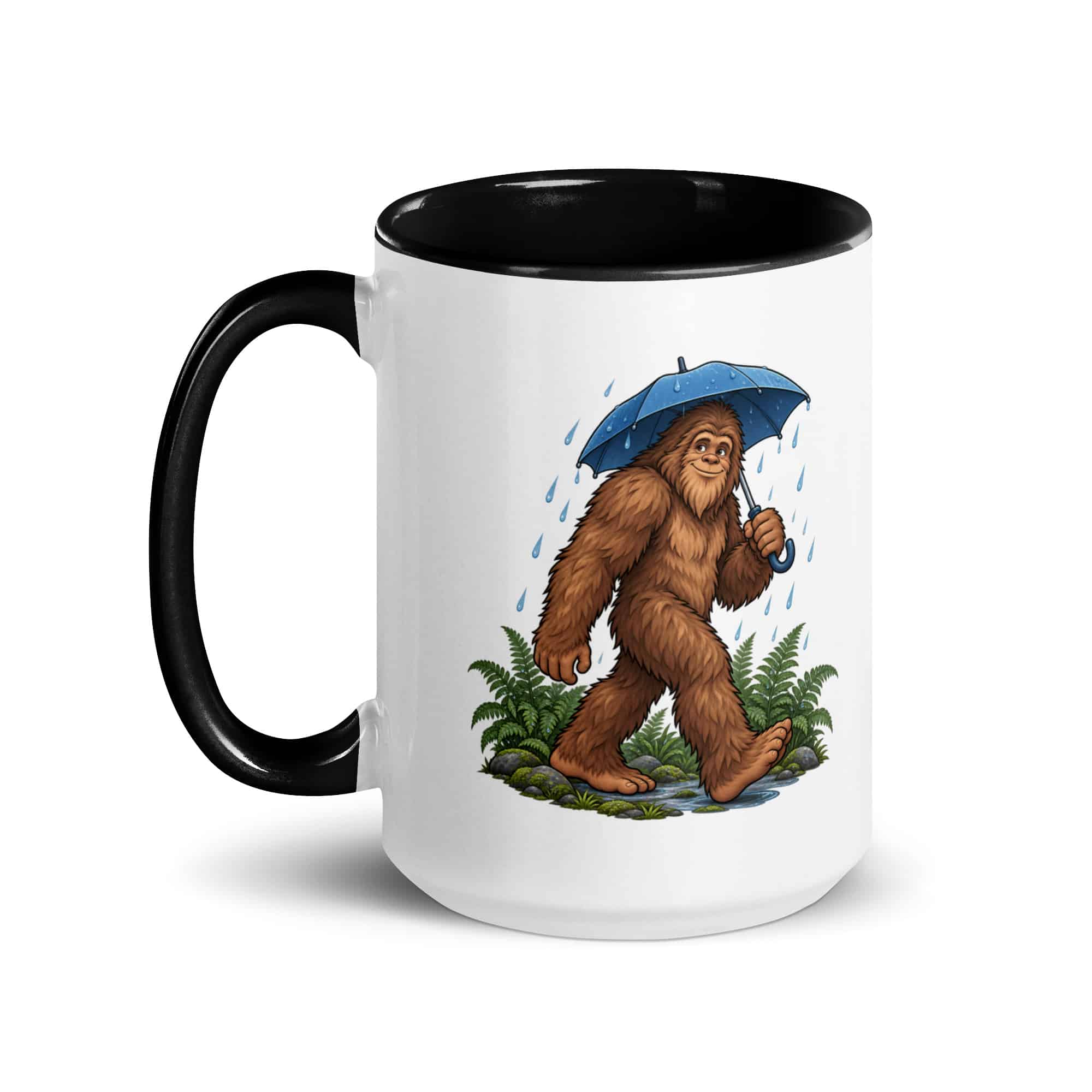 Rainy Trail Bigfoot Color Inside Mug