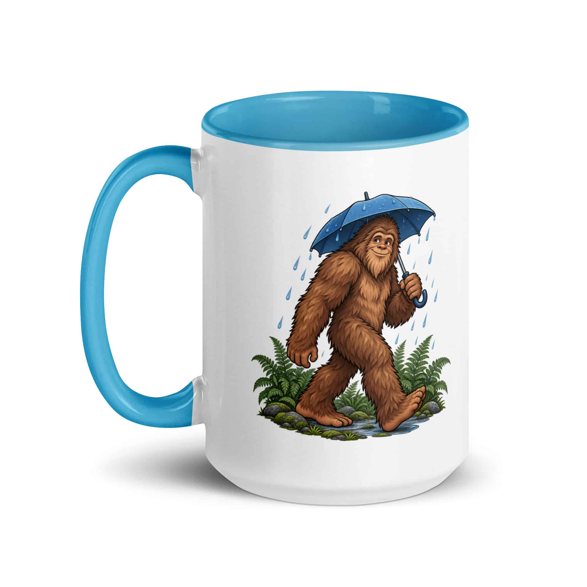 Rainy Trail Bigfoot Color Inside Mug