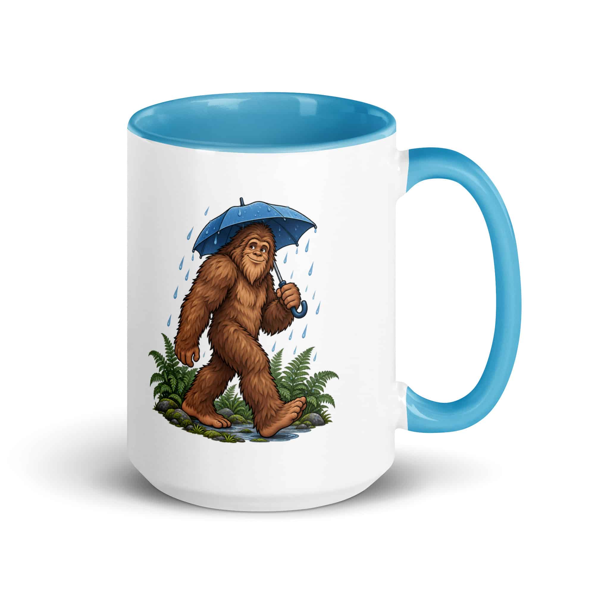 Rainy Trail Bigfoot Color Inside Mug