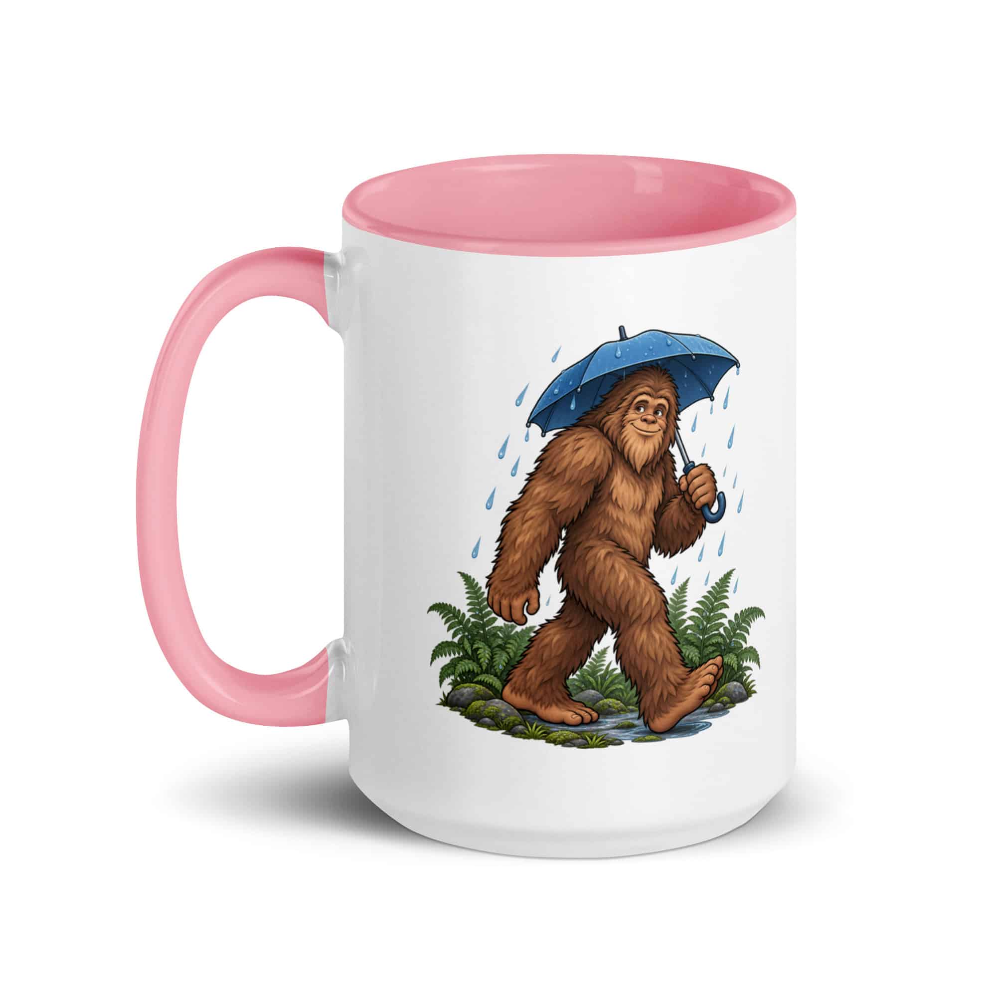 Rainy Trail Bigfoot Color Inside Mug
