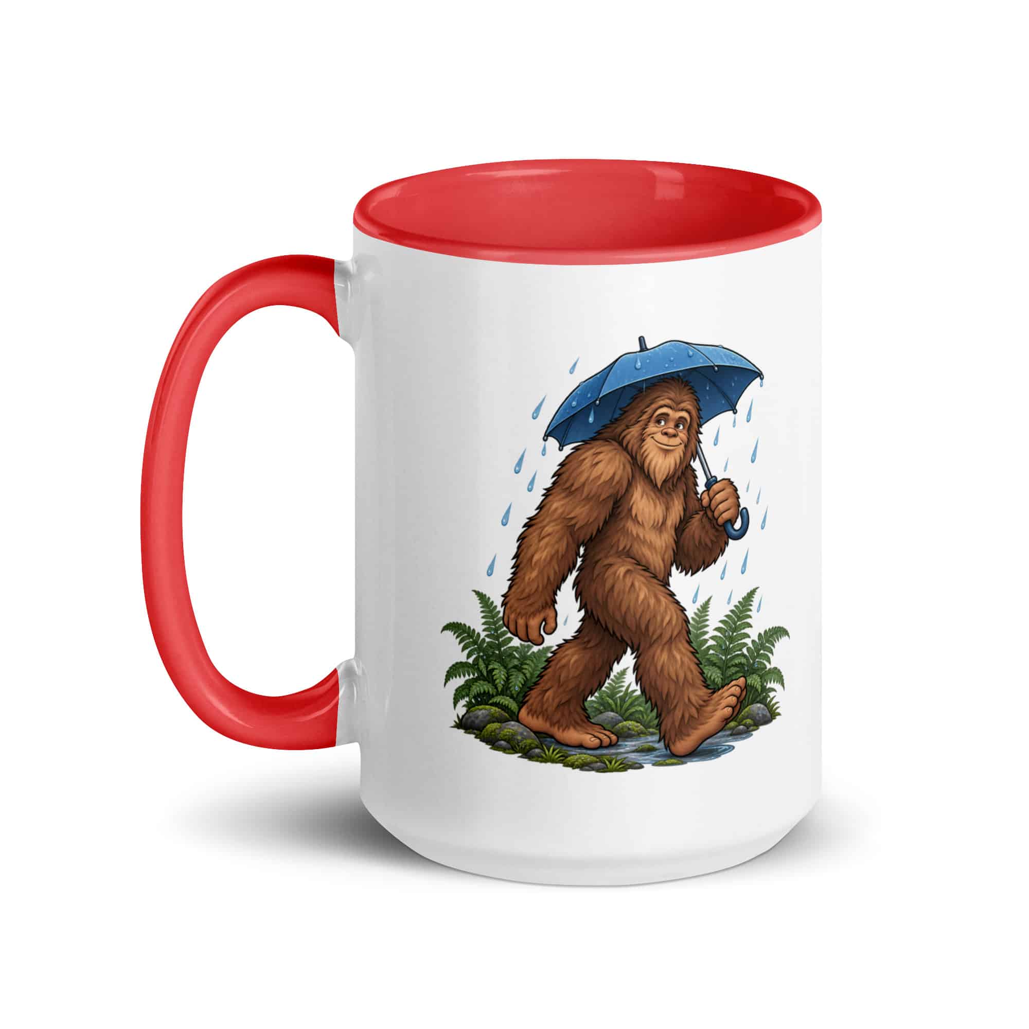Rainy Trail Bigfoot Color Inside Mug