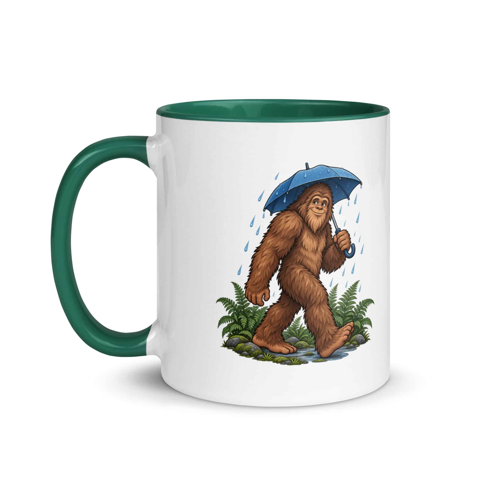 Rainy Trail Bigfoot Color Inside Mug