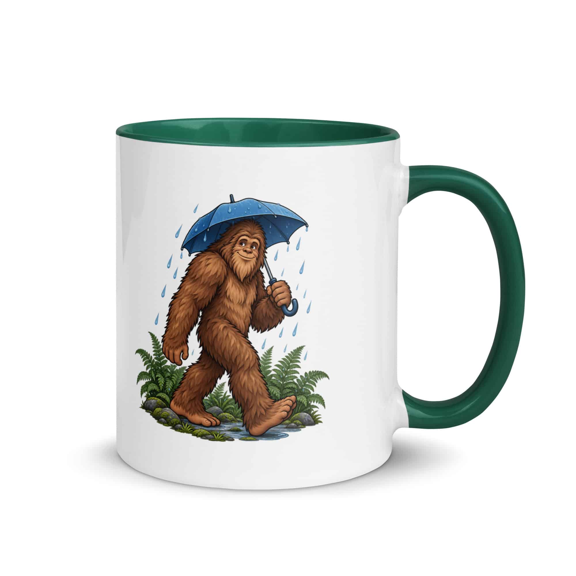 Rainy Trail Bigfoot Color Inside Mug