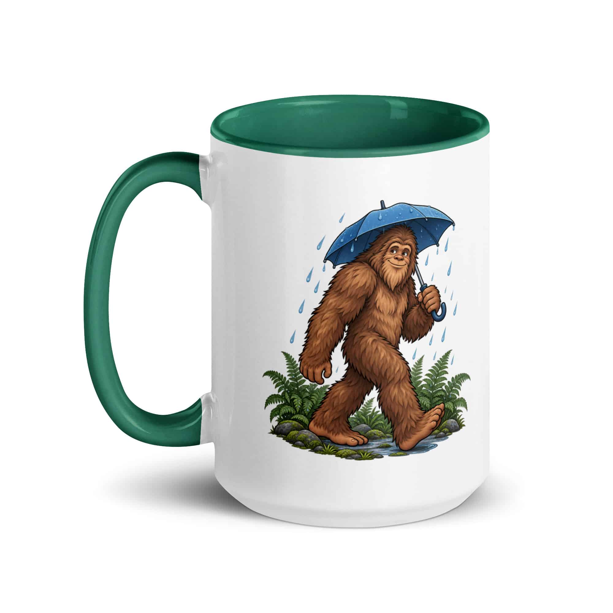 Rainy Trail Bigfoot Color Inside Mug