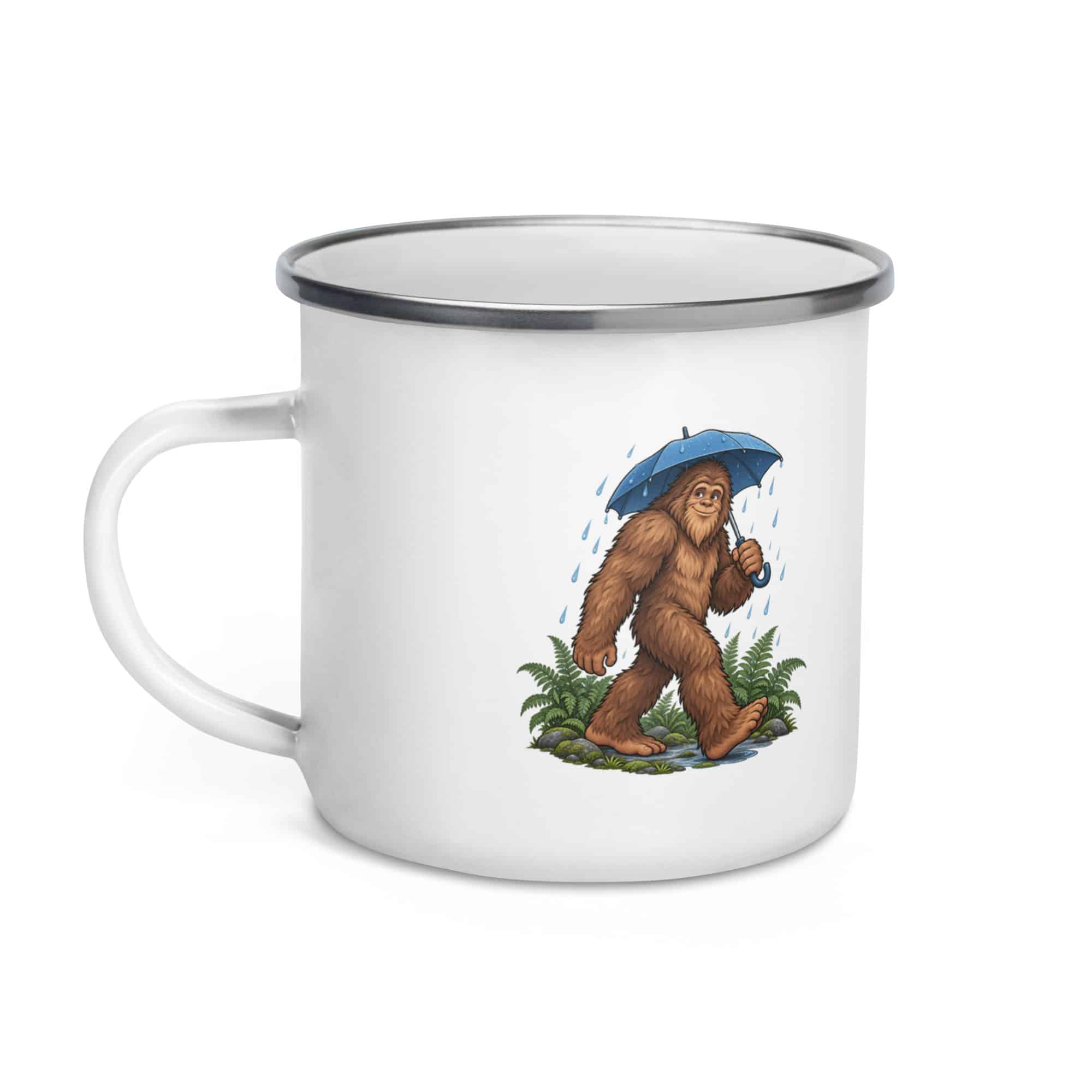 Bigfoot Rainy Trail Enamel Camp Mug