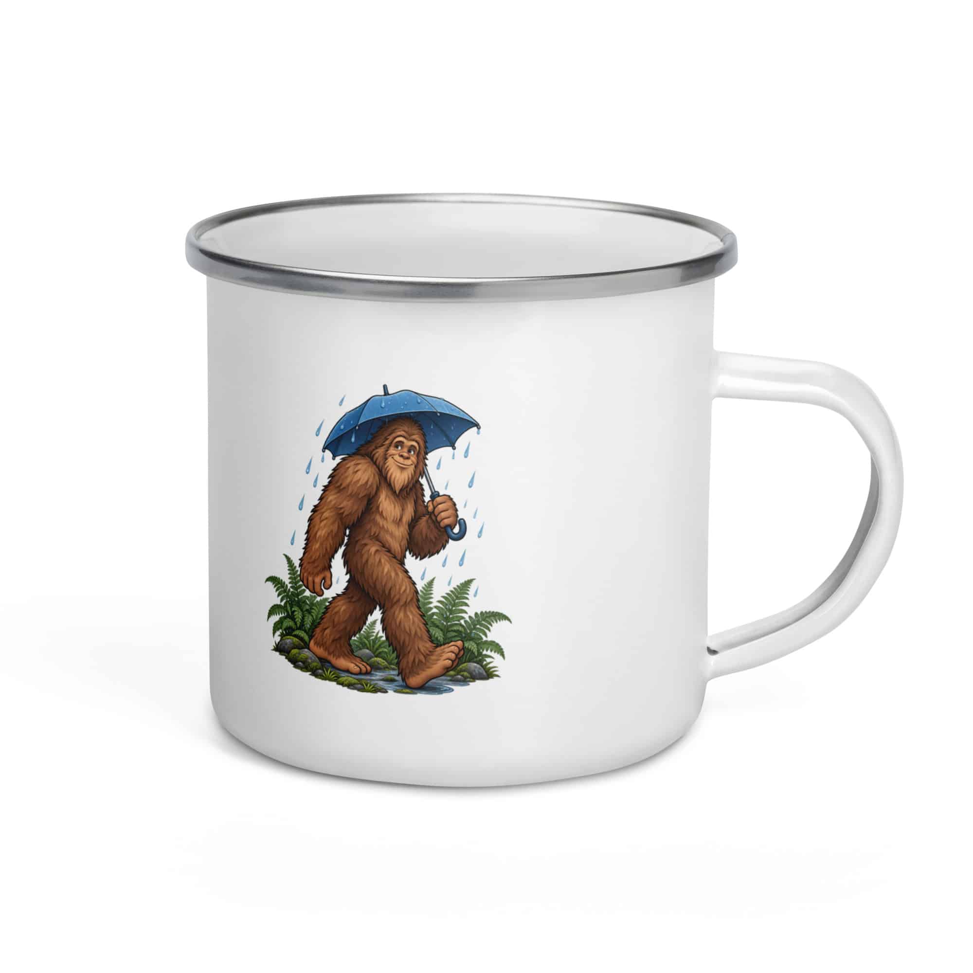 Bigfoot Rainy Trail Enamel Camp Mug