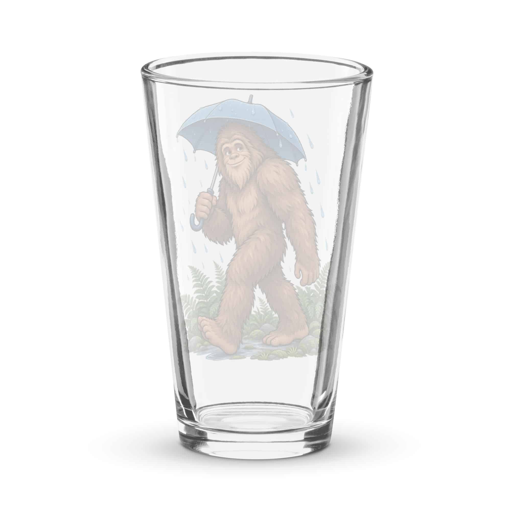 Rainy Trail Bigfoot Pint Glass