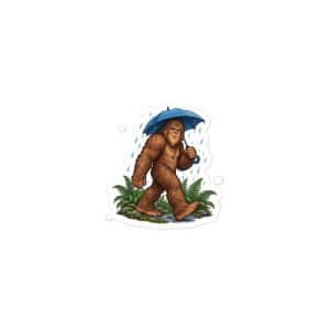 25 Bigfoot Rainy Trail Vinyl Sticker - 3x3 - Main