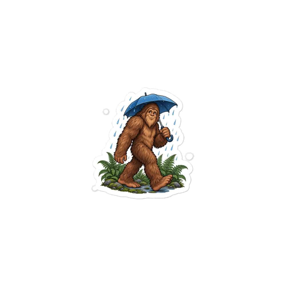 Bigfoot Rainy Trail Vinyl Sticker
