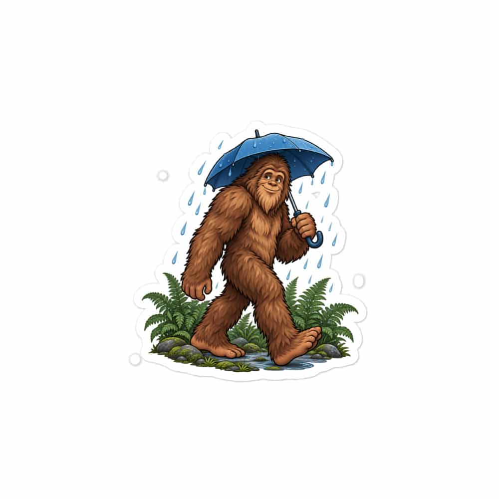 Bigfoot Rainy Trail Vinyl Sticker