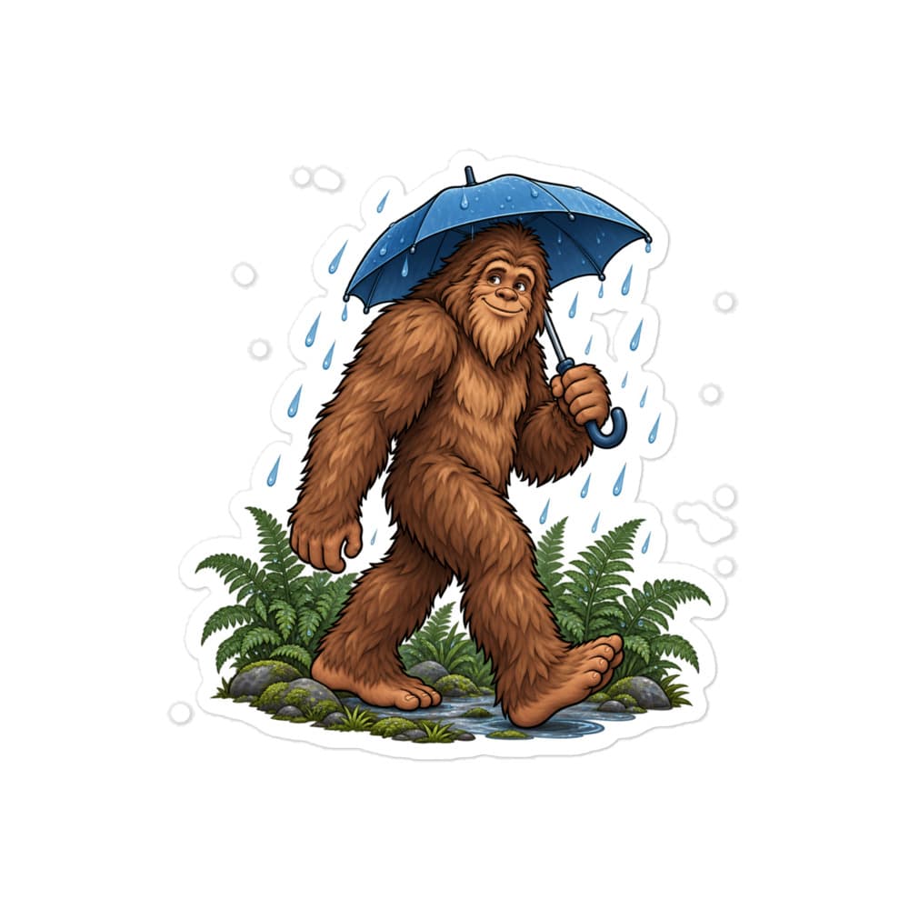 Bigfoot Rainy Trail Vinyl Sticker