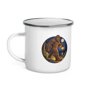 26 Bigfoot Lantern Enamel Camp Mug - 12 oz - Left