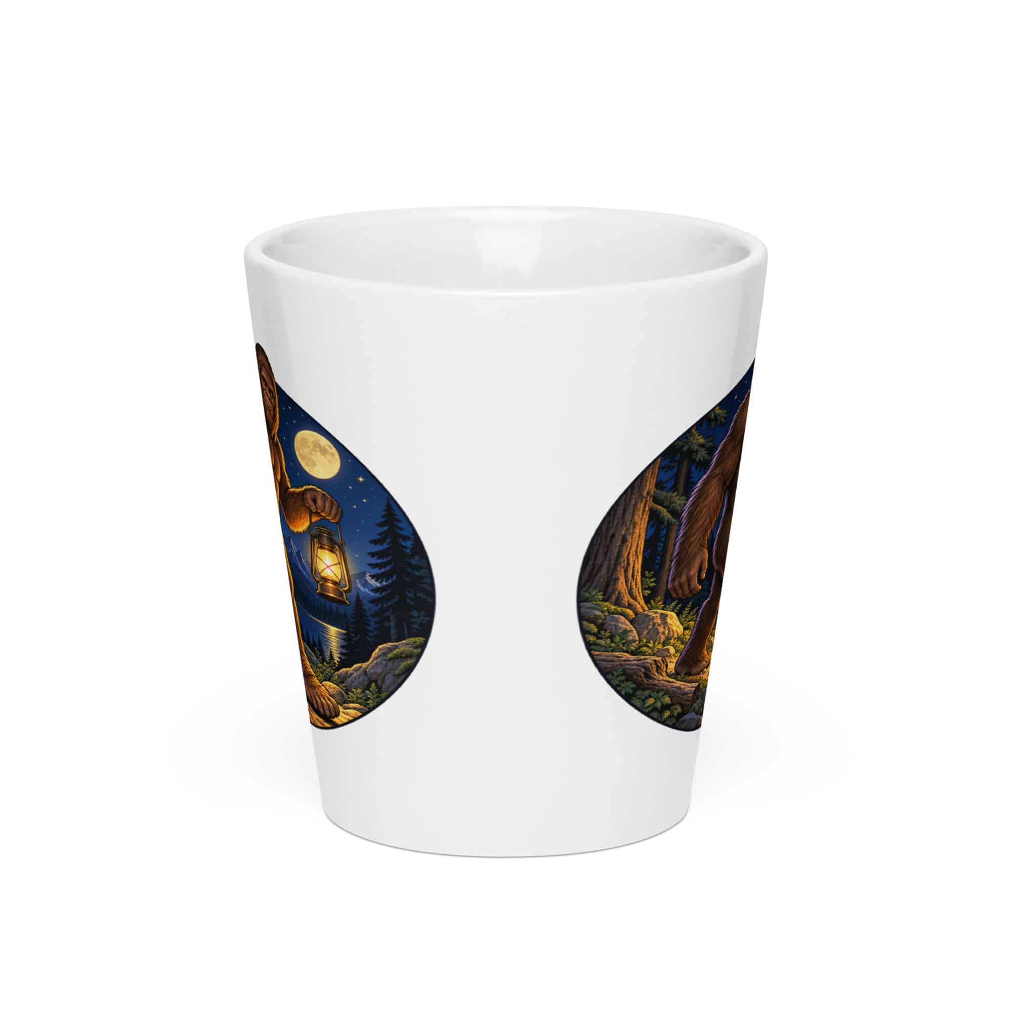 Bigfoot Lantern Night Walk Latte Mug