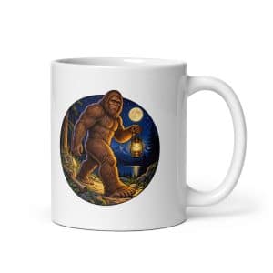 26 Bigfoot Lantern White Ceramic Coffee Mug - 11 oz - Main