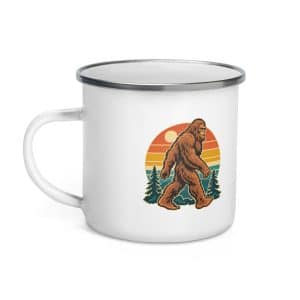 27 Bigfoot Retro Groove Enamel Camp Mug - 12 oz - Left