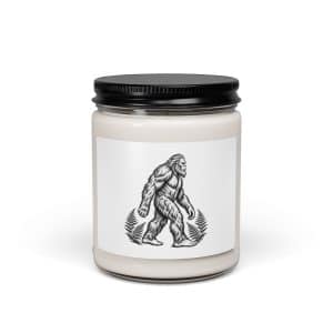 28 Bigfoot Black Ink Woodcut Soy Wax Candle - 9oz - Main