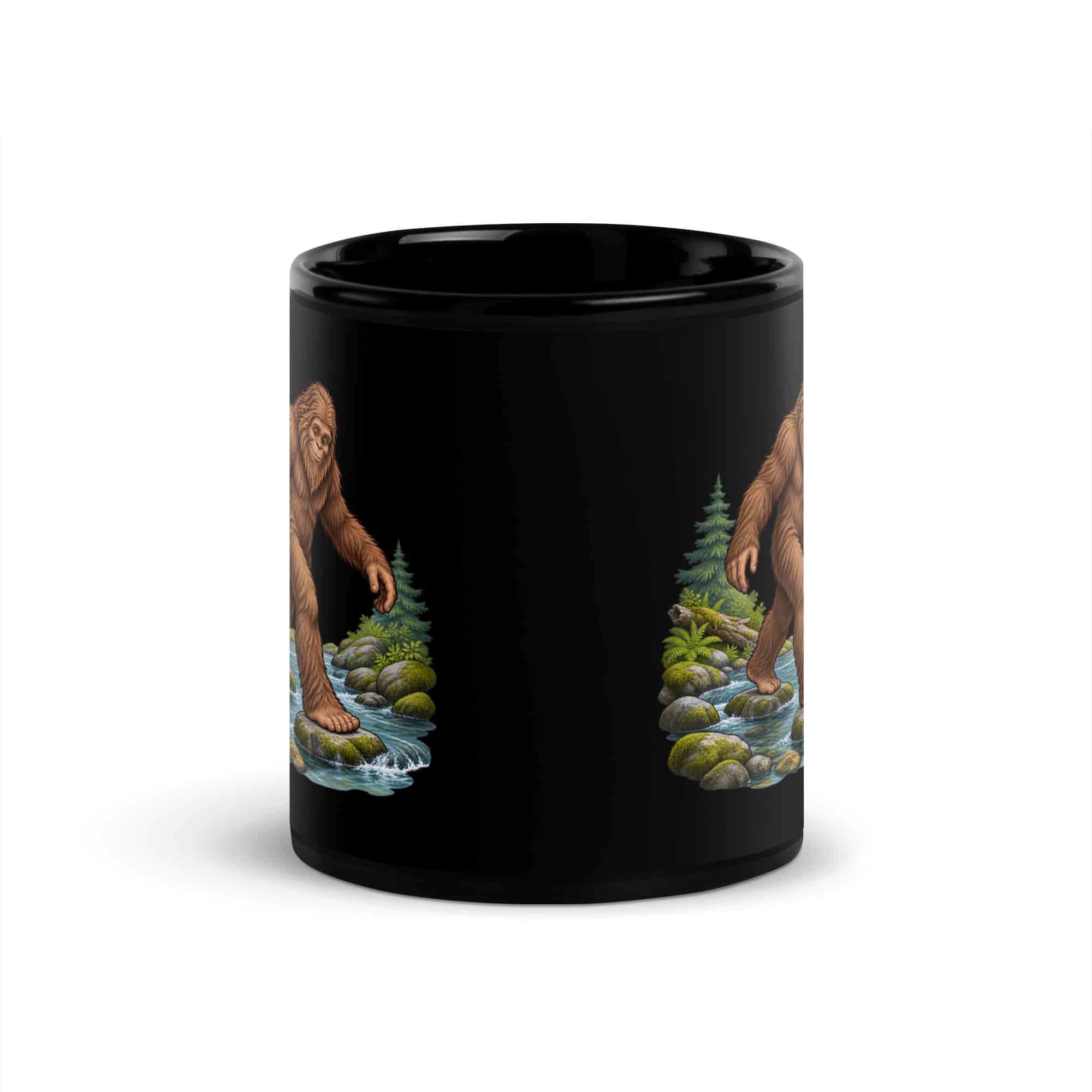 Creek Crossing Bigfoot Black Mug