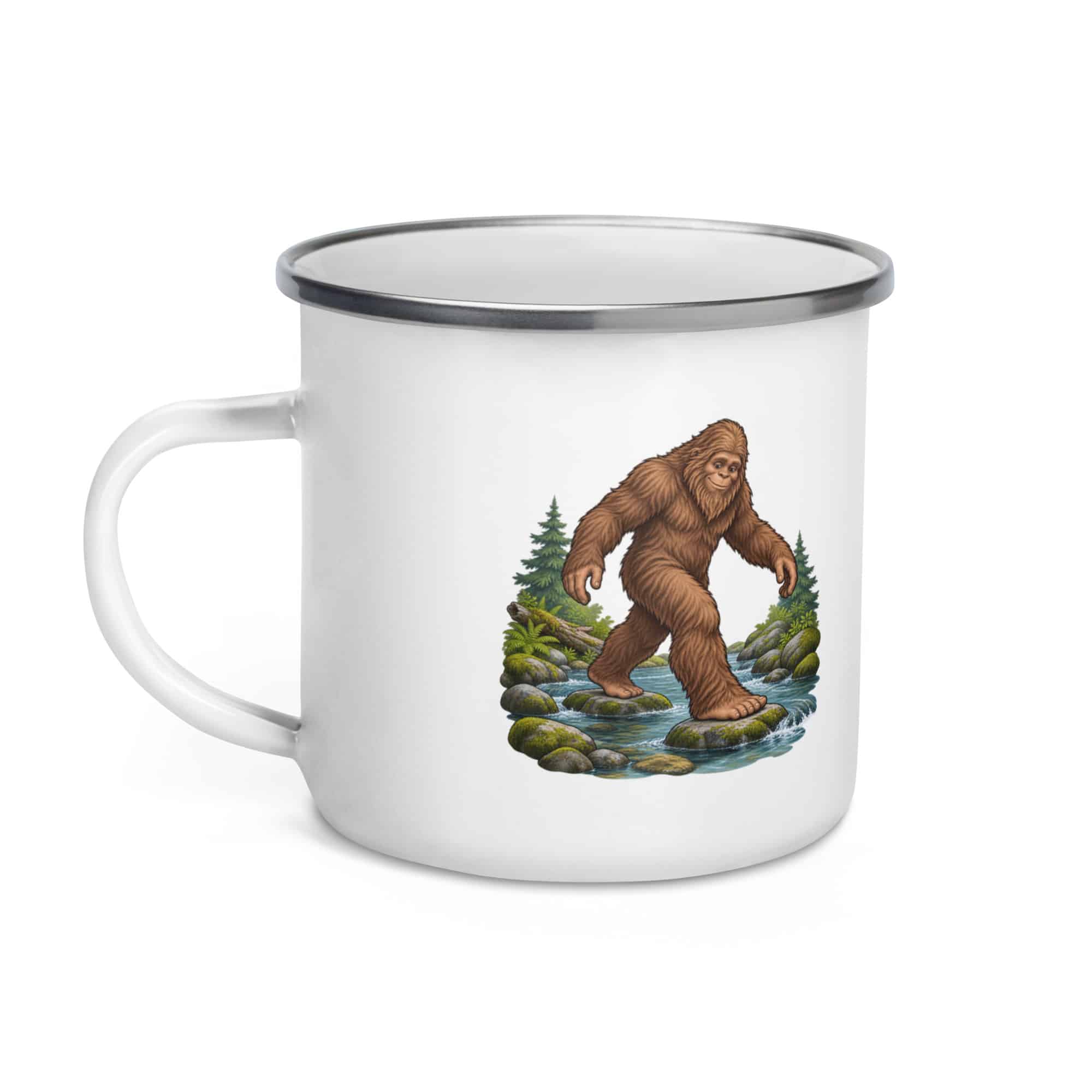 Bigfoot Creek Crossing Enamel Camp Mug