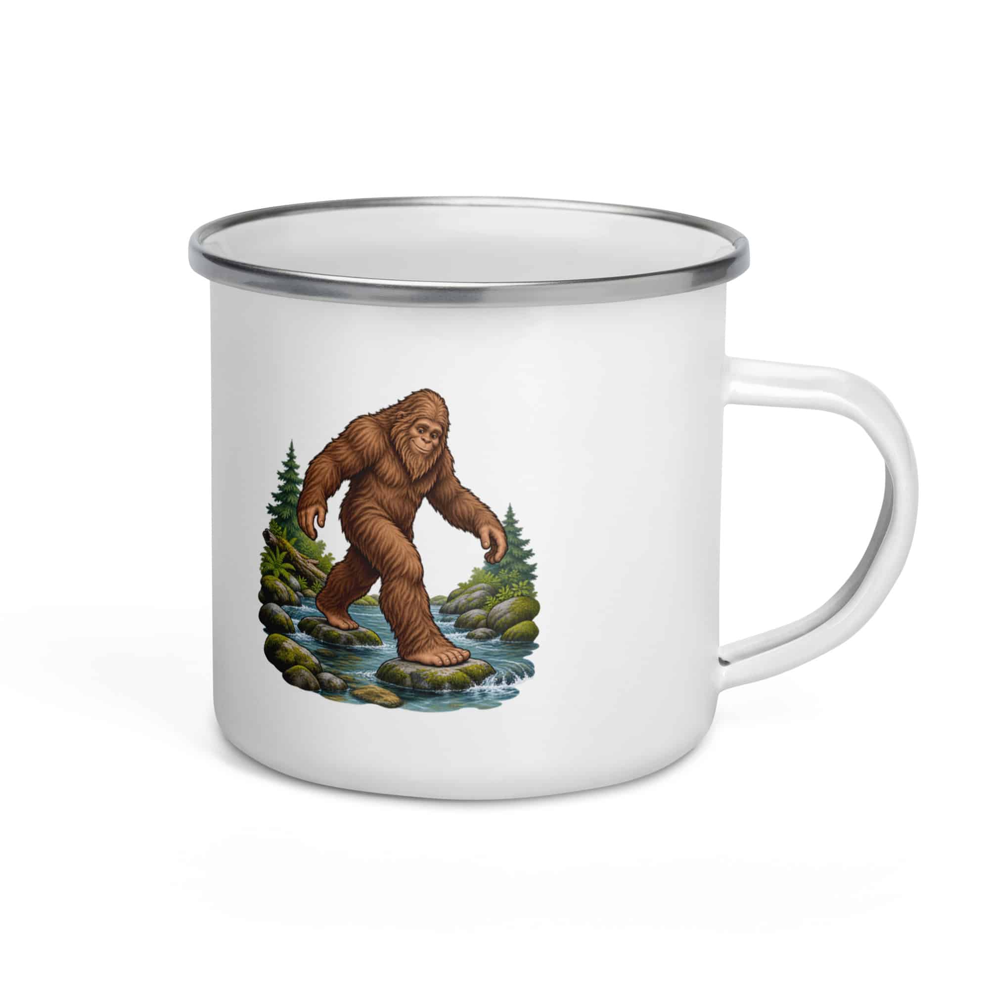 Bigfoot Creek Crossing Enamel Camp Mug