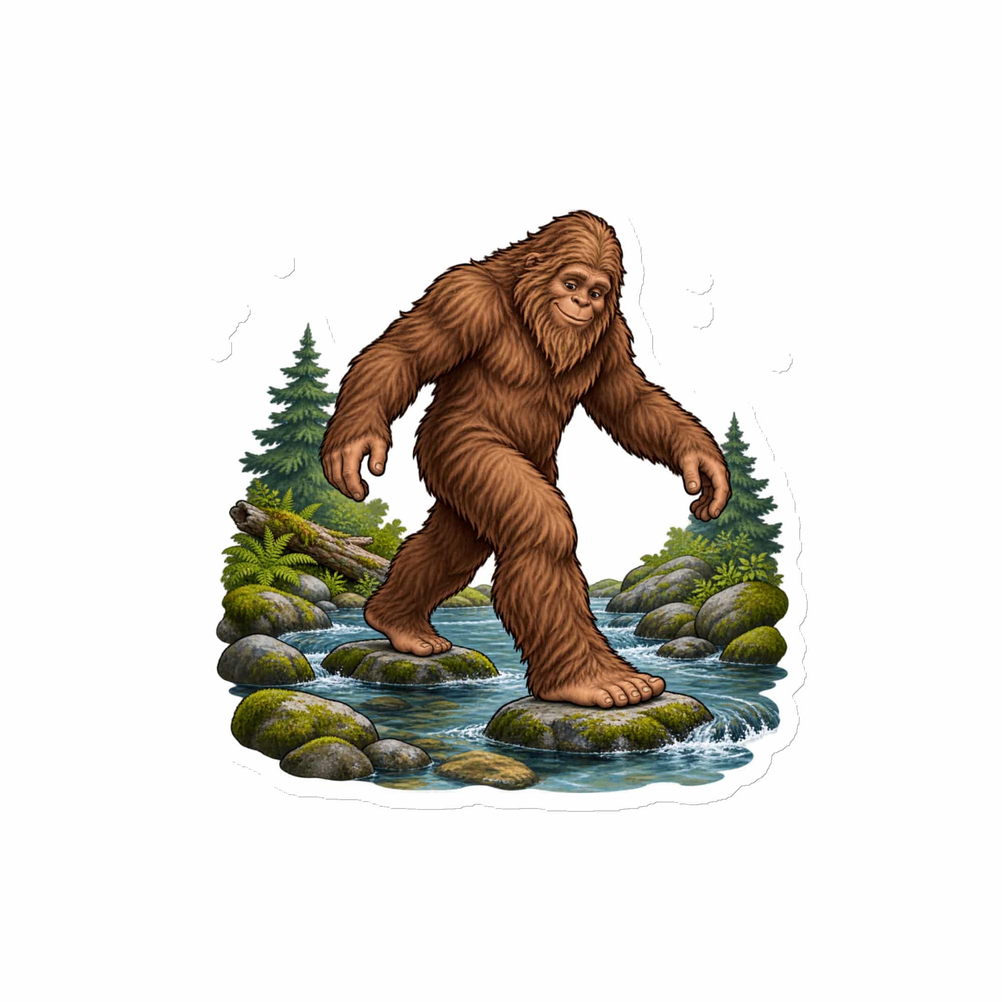 Bigfoot Creek Crossing Die-Cut Magnet