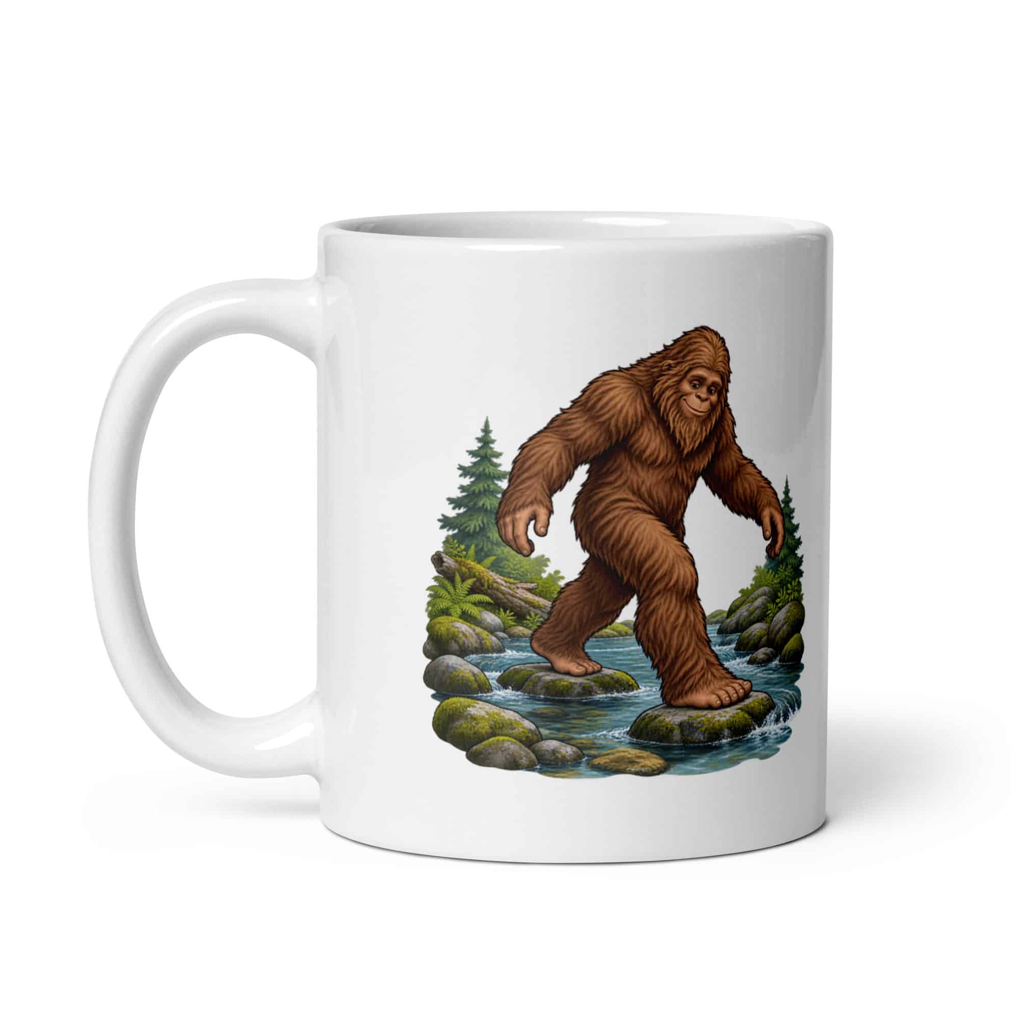 Bigfoot Creek Crossing White Ceramic Coffee Mug